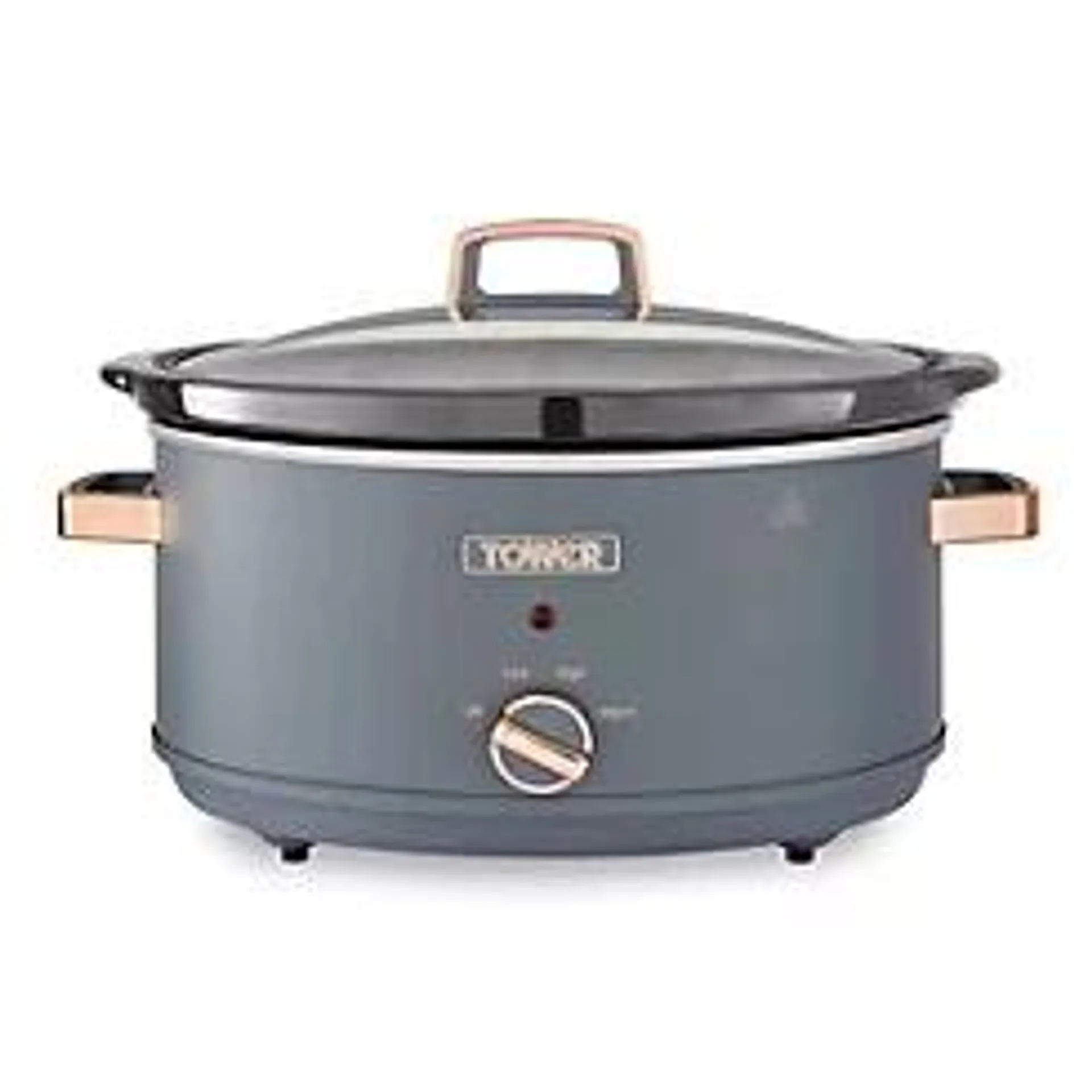 Tower T16043GRY Cavaletto 6.5 Litre Slow Cooker - Grey & Rose Gold