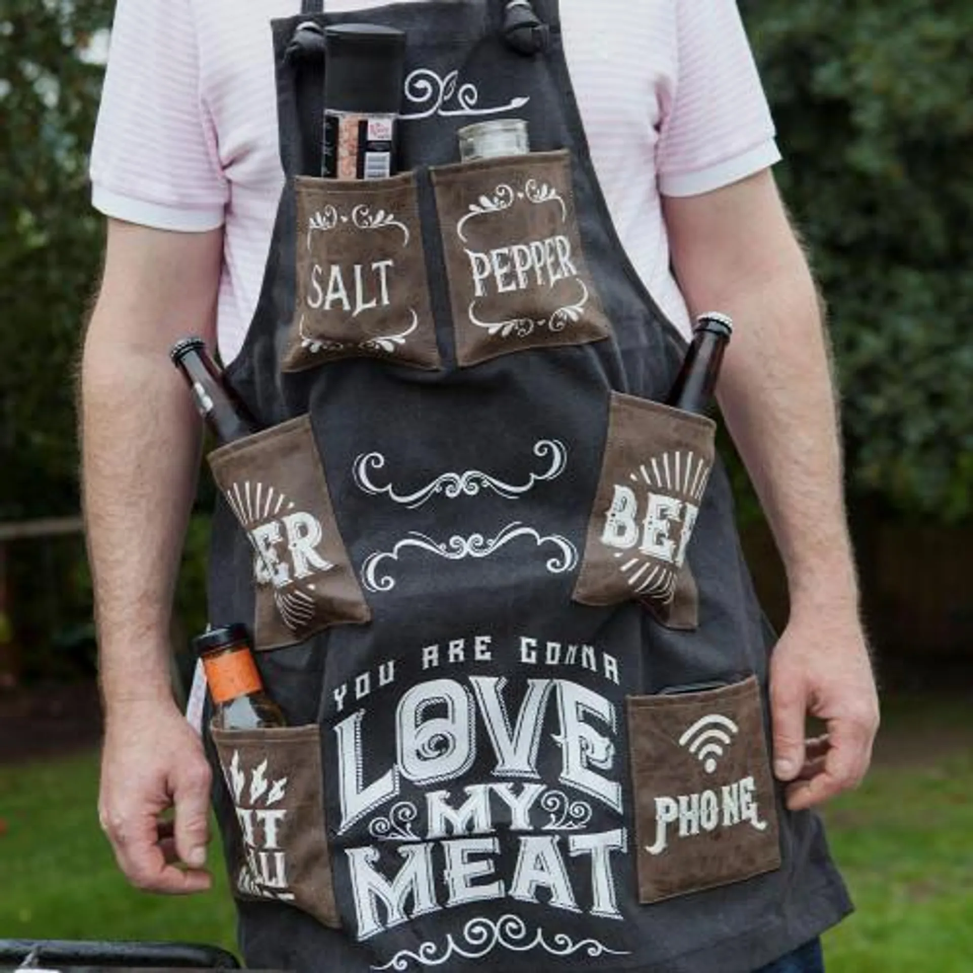 Love My Meat Men’s BBQ Apron