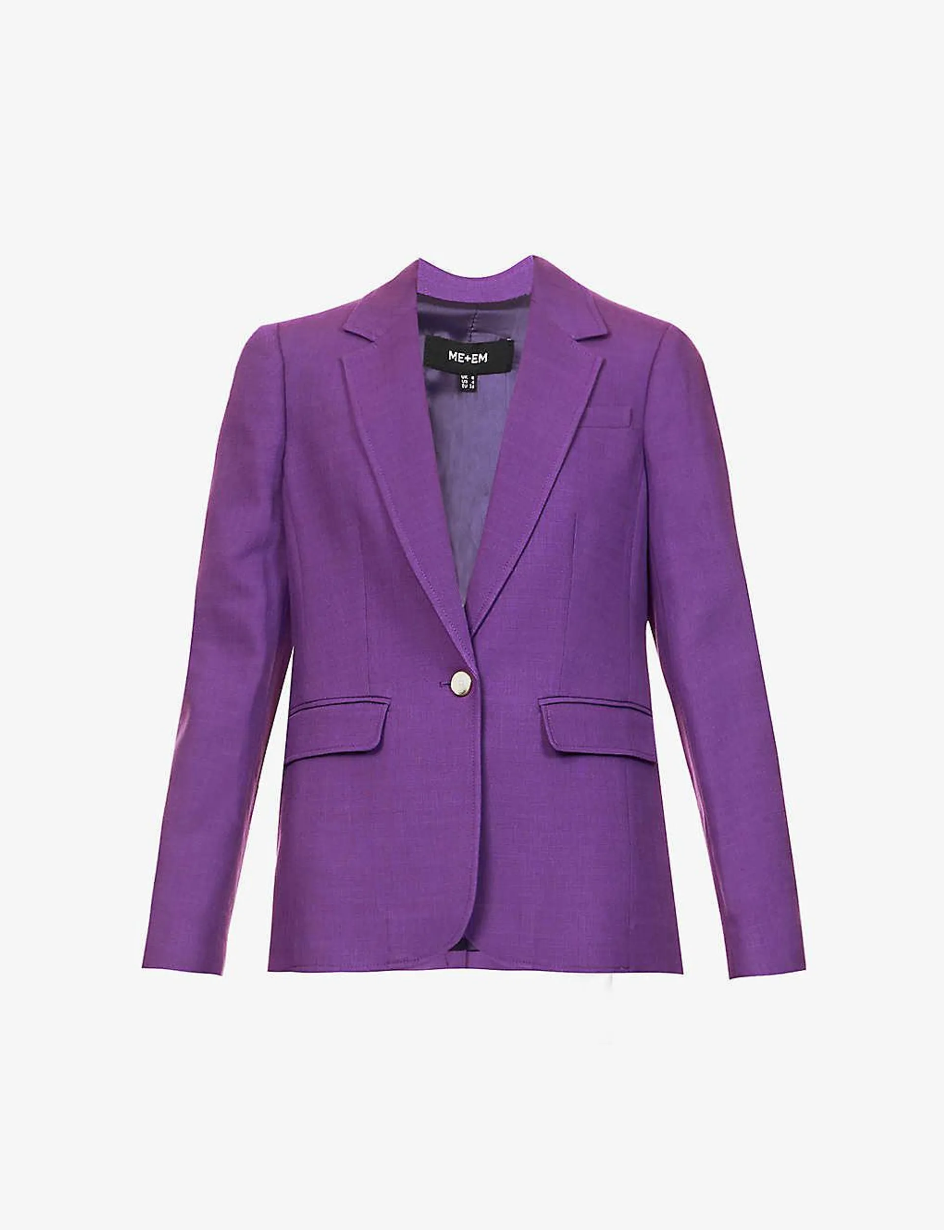 Single-breasted regular-fit stretch-woven blazer