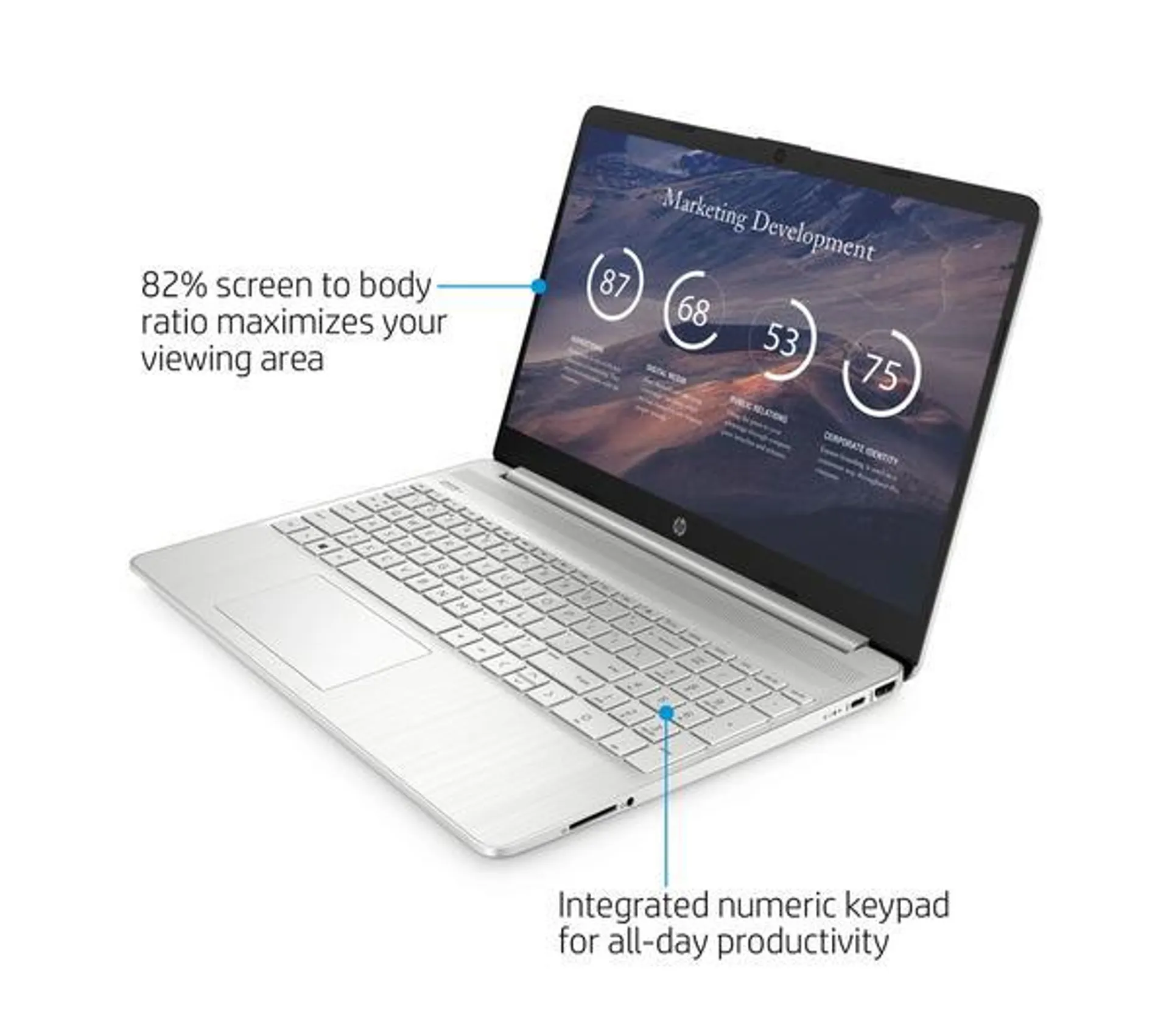 HP 15s-eq2517na 15.6" Laptop - AMD Ryzen 3, 256 GB SSD, Silver