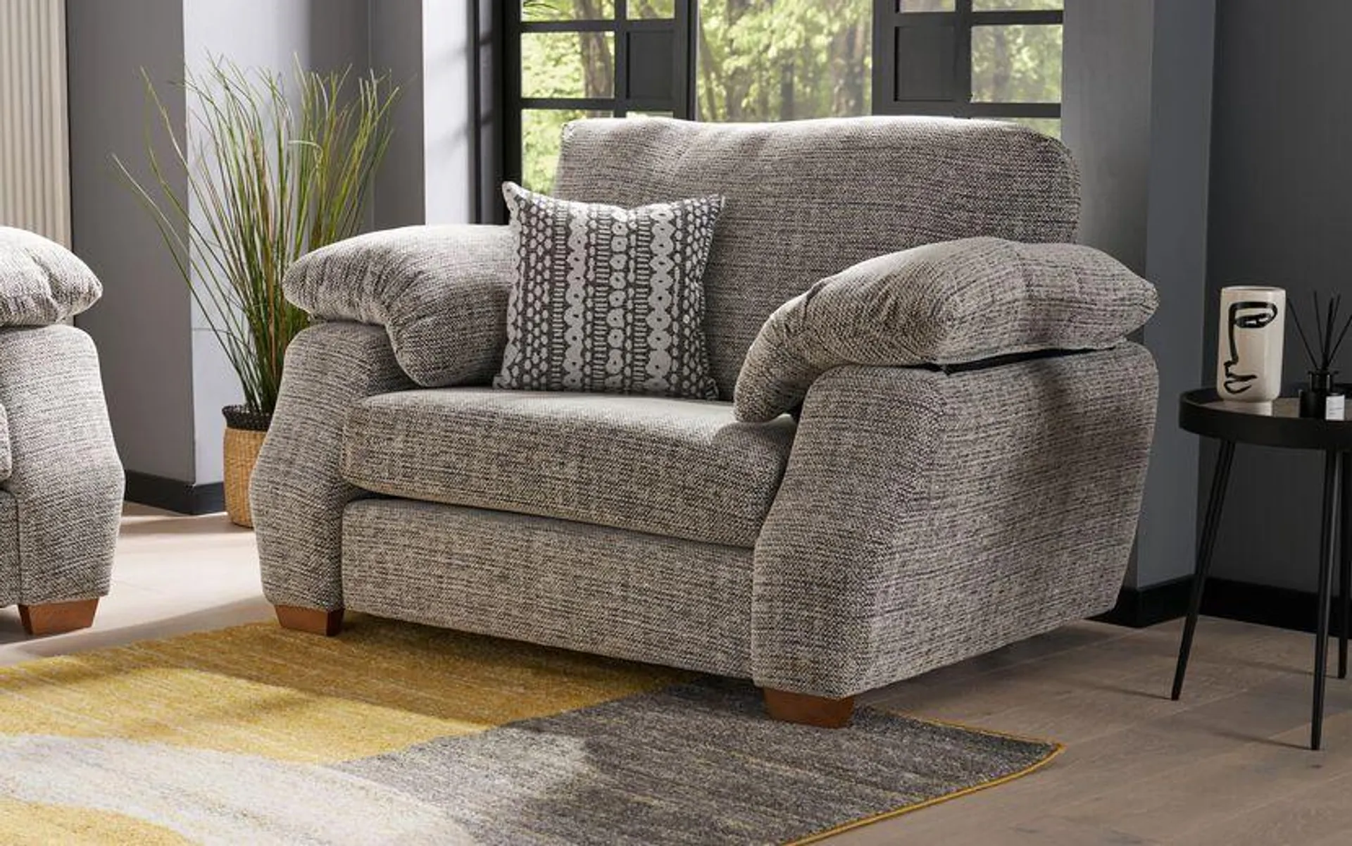 Whisper Fabric Standard Back Love Chair