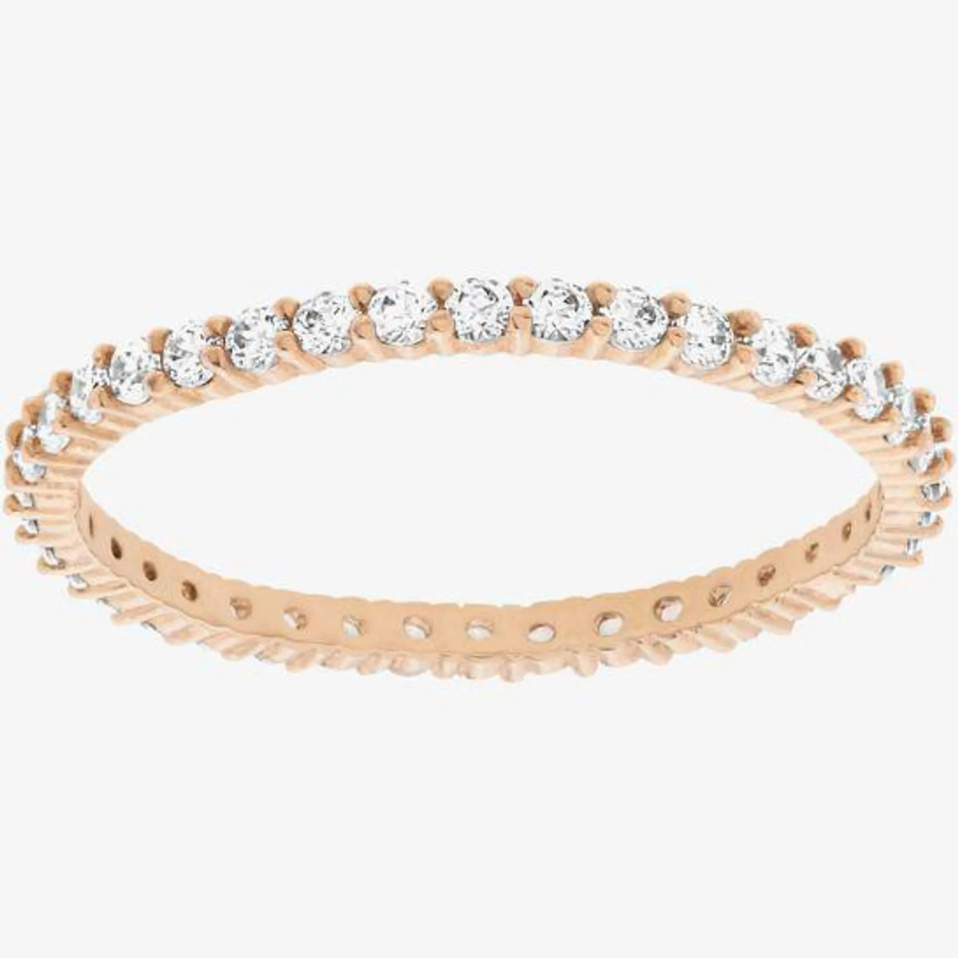 Vittore Rose Gold Tone Crystal Band Ring 5093