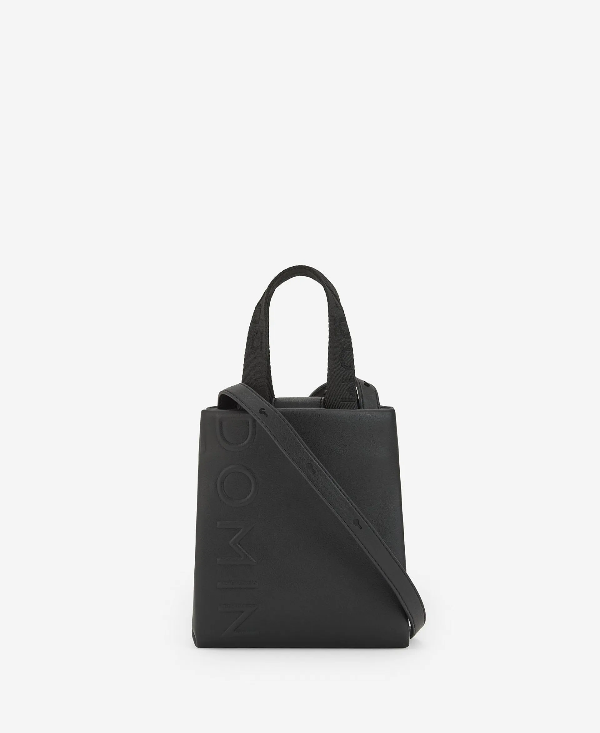 Small black shopper bag for women
