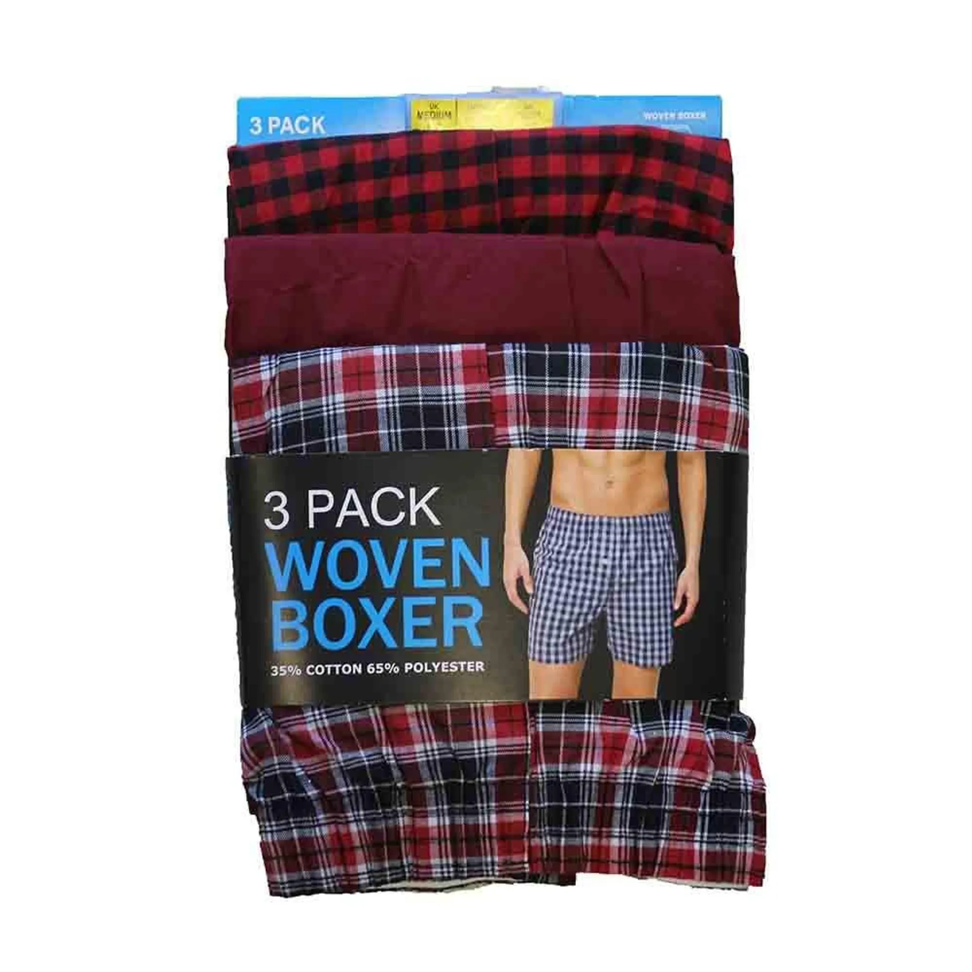 3PK Woven Boxers - Red