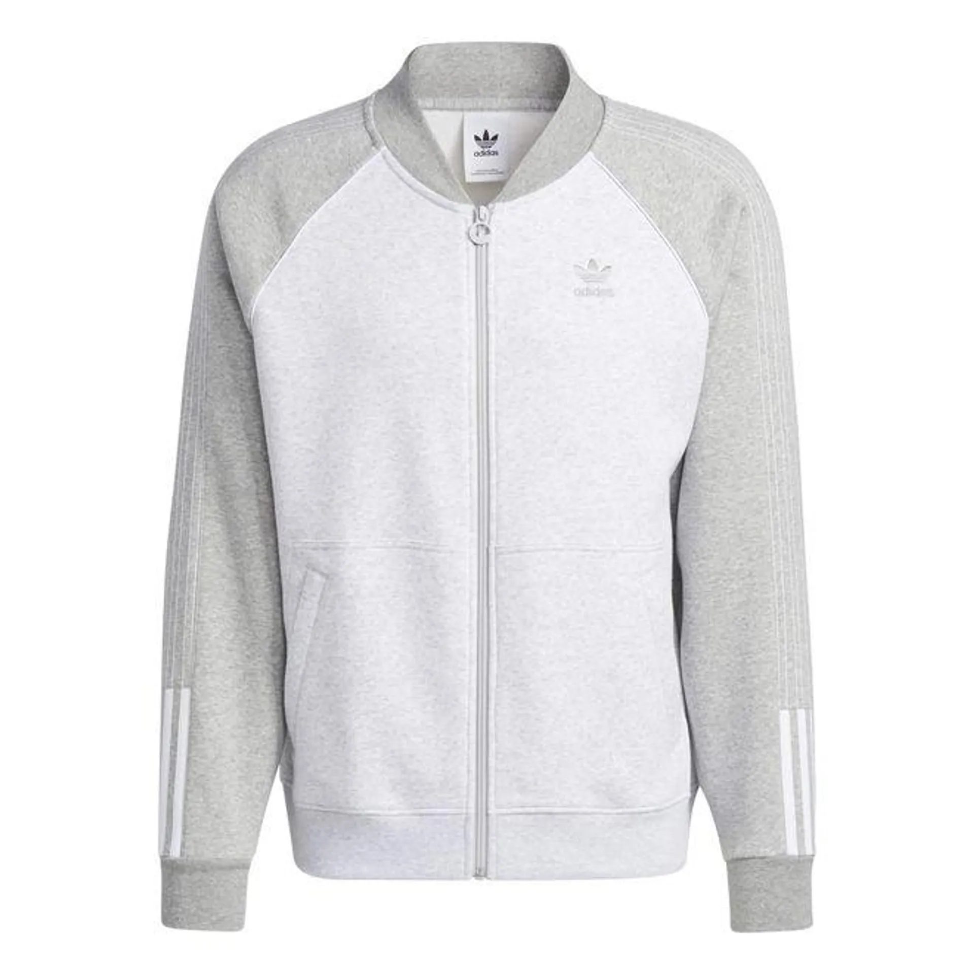 adidas Originals Originals Superstar Fleece Track Top in Grey