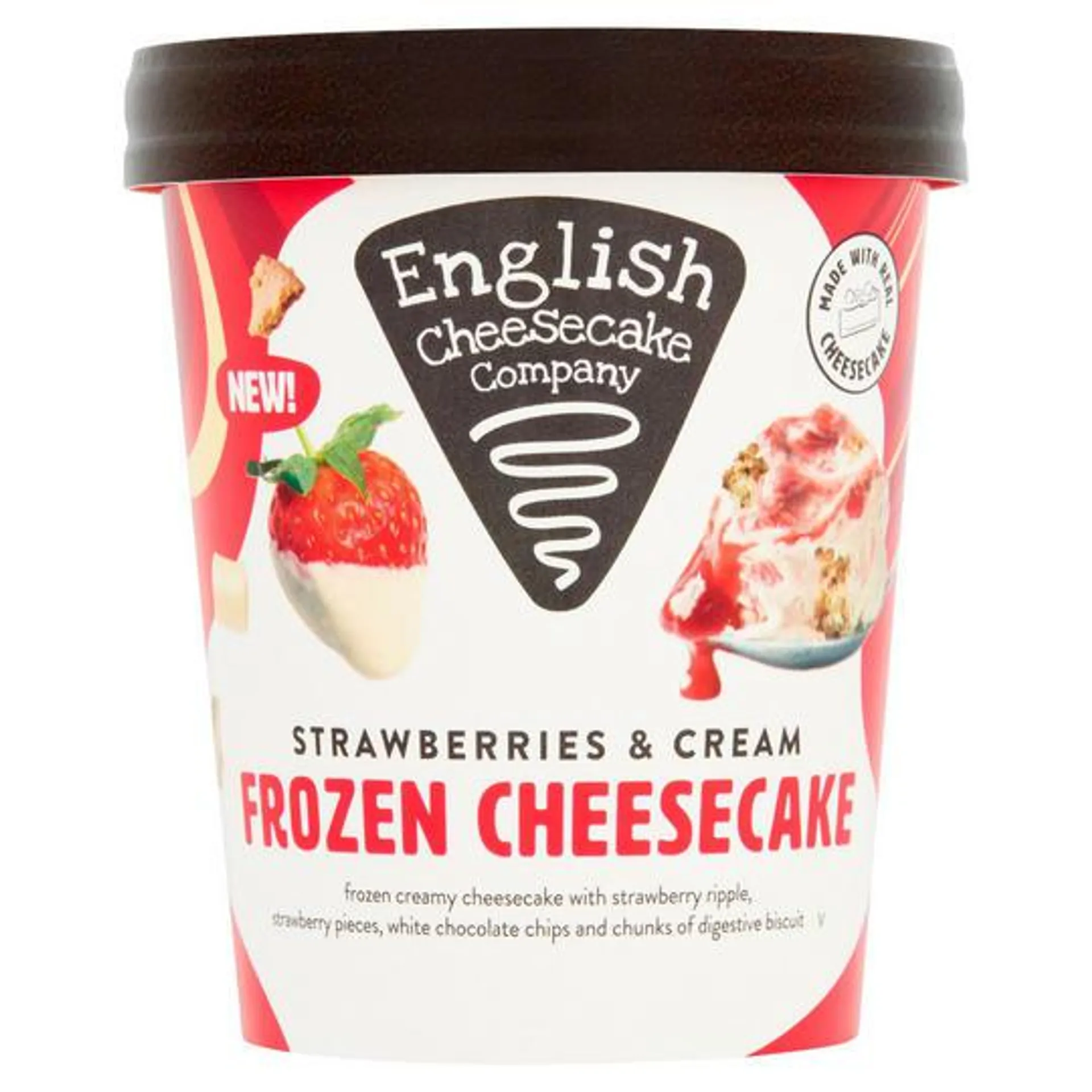 English Cheesecake Company Strawberries & Cream Frozen Cheesecake 350g