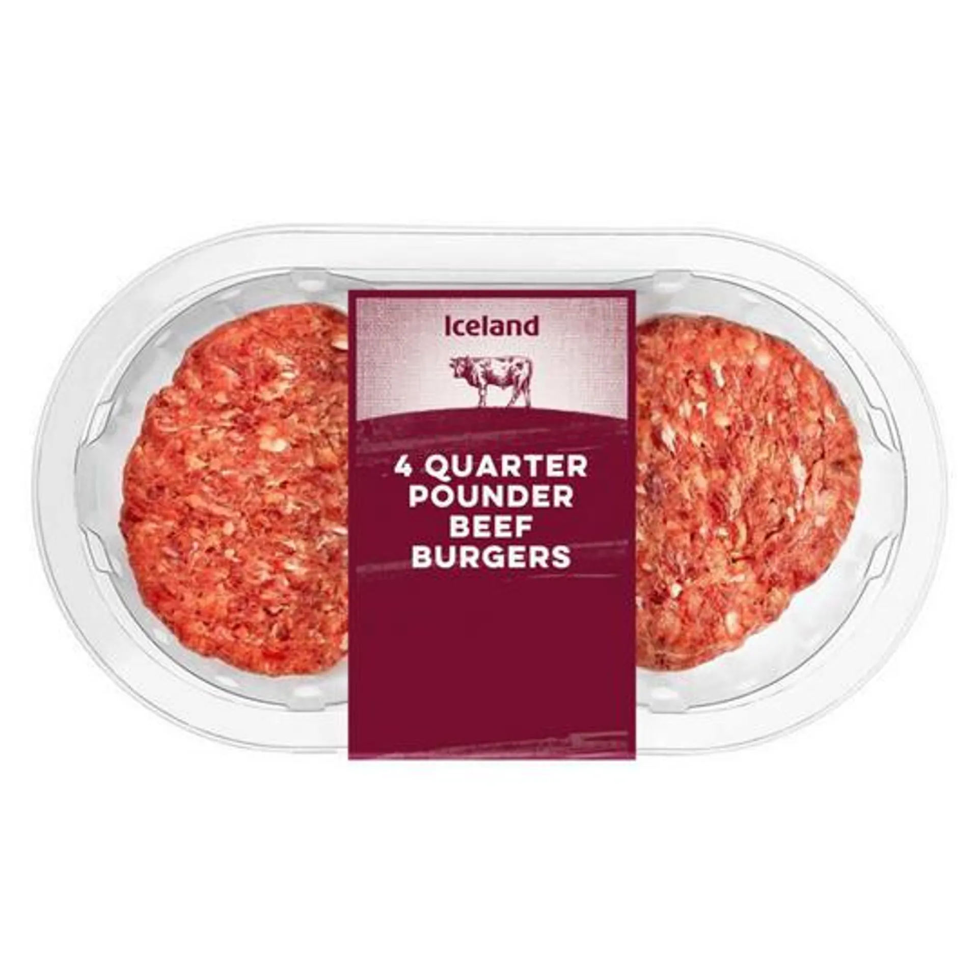 Iceland 4 Quarter Pounder Beef Burgers