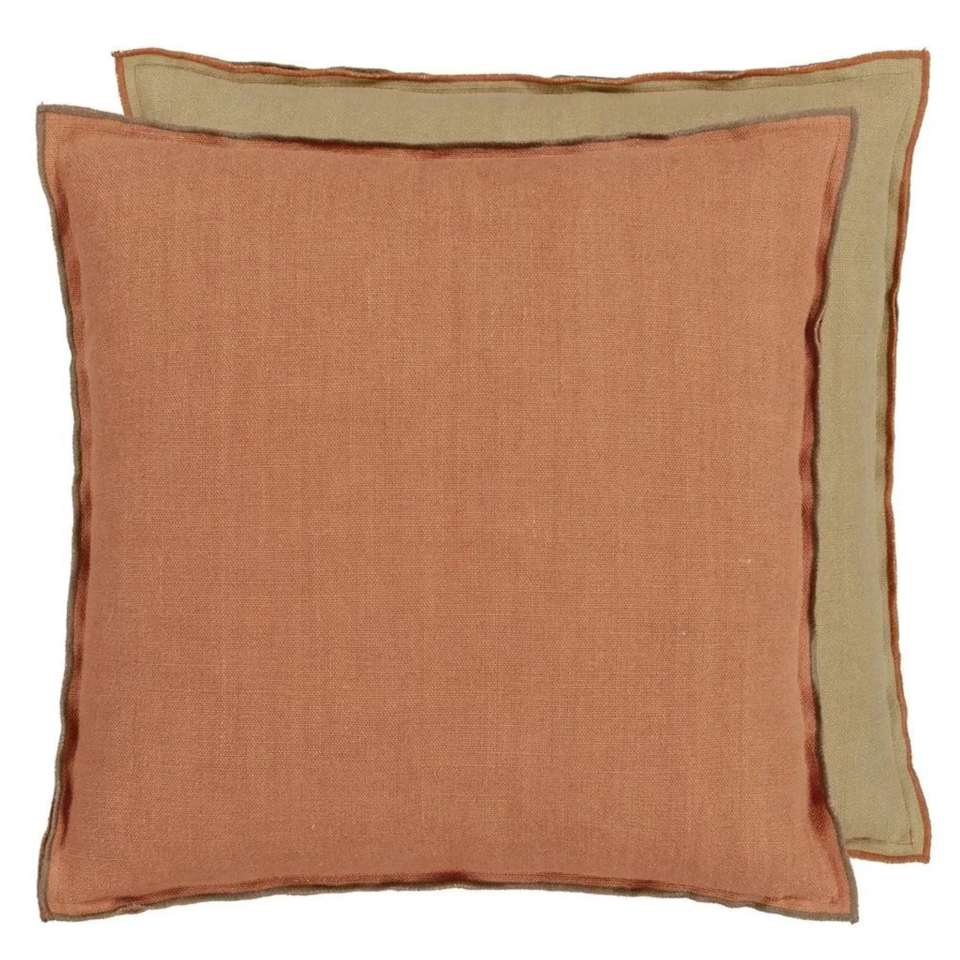 Brera Lino Brick & Turmeric Linen Cushion