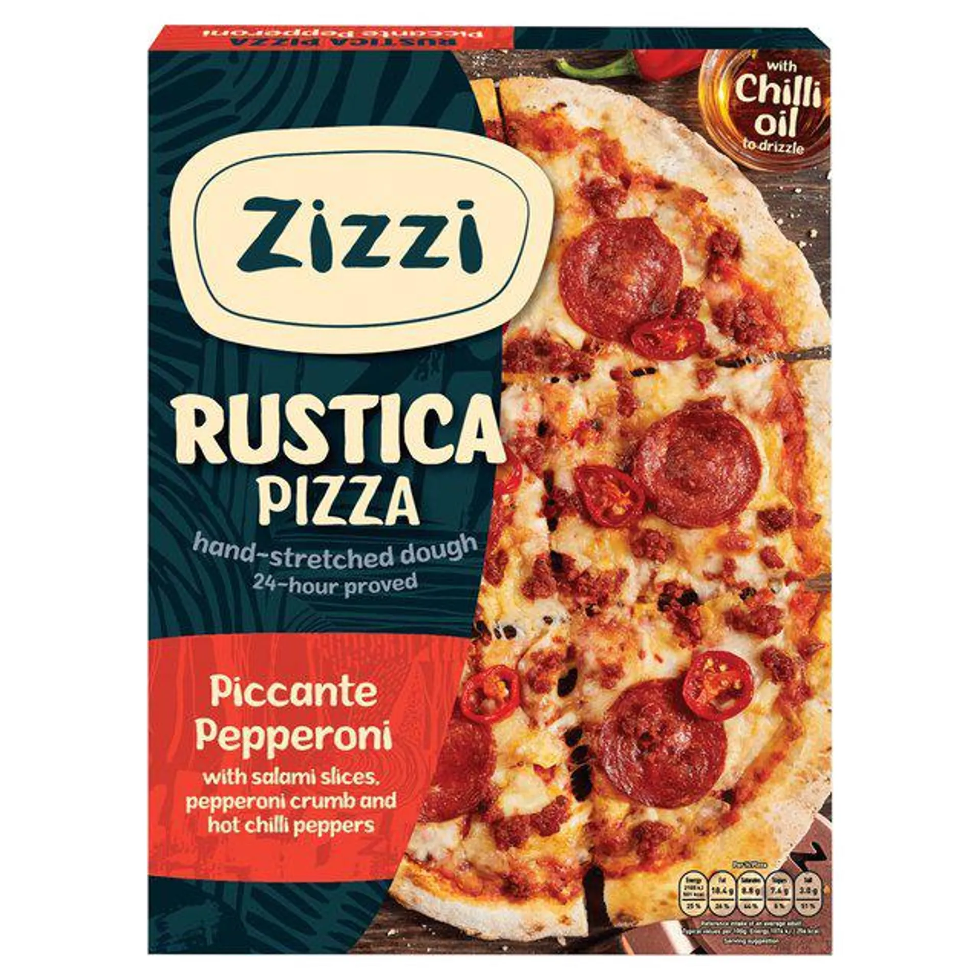 Zizzi Rustica Piccante Pepperoni Pizza 410g