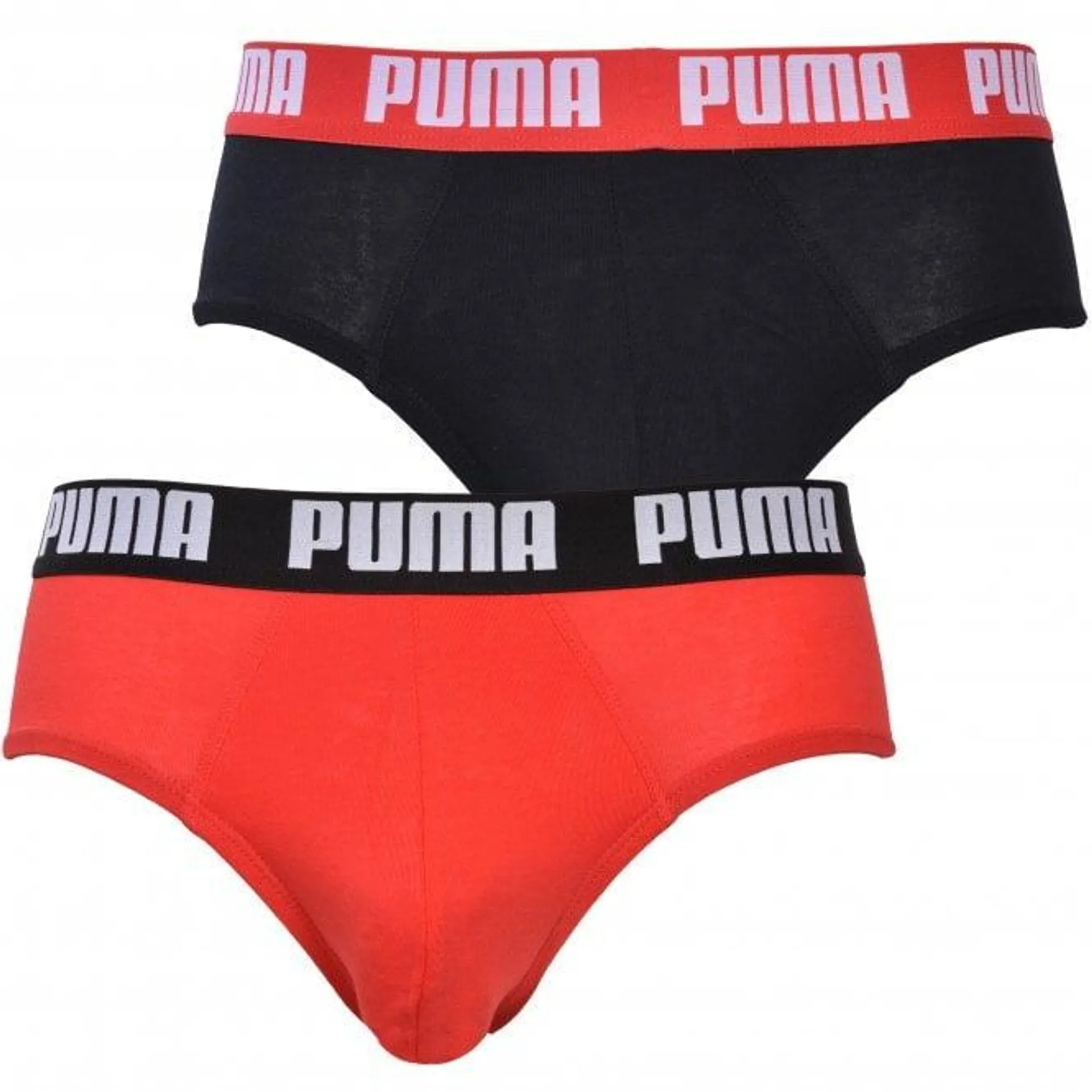 2-Pack Basic Briefs, Red/Black