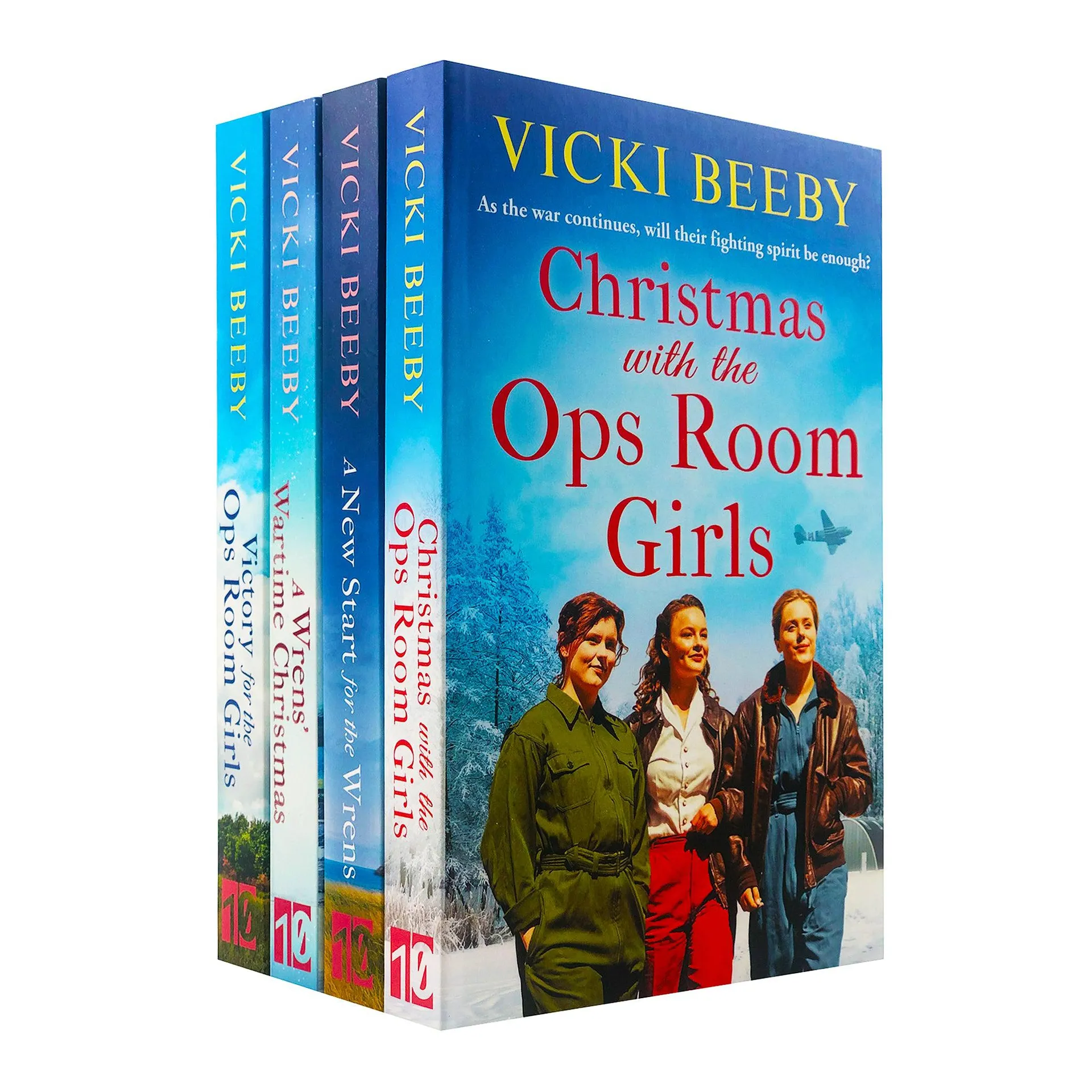 Vicki Beeby Collection 4 Books Set (A Wren’s Wartime Christmas, A New Start for the Wrens, Christmas with the Ops Room Girls, Victory for the Ops Room Girls)