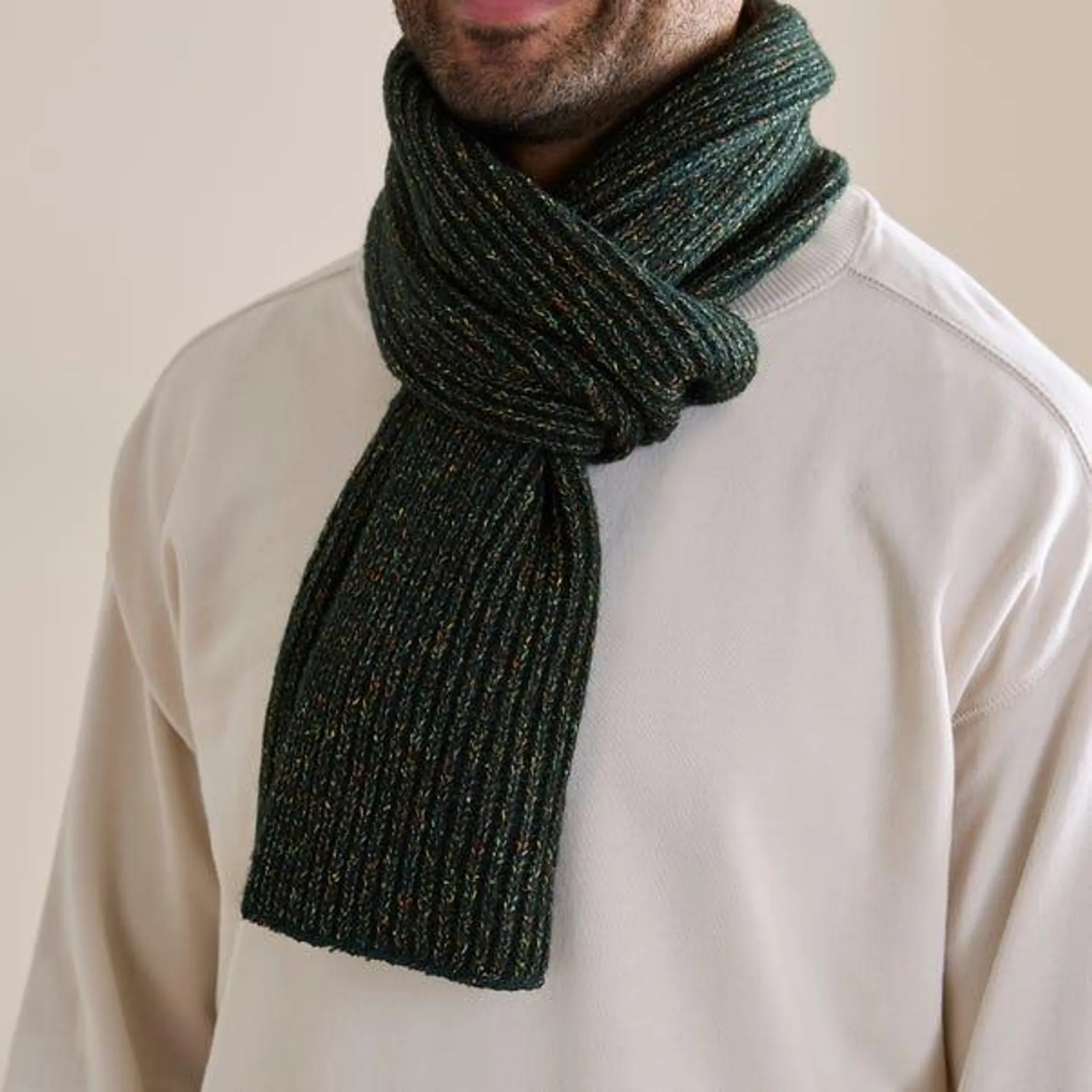 Men's Green Knitted Scarf