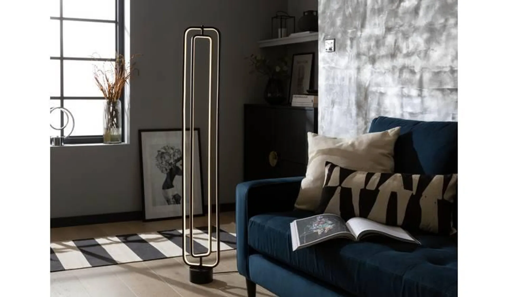 Habitat Sio LED Floor Lamp - Black