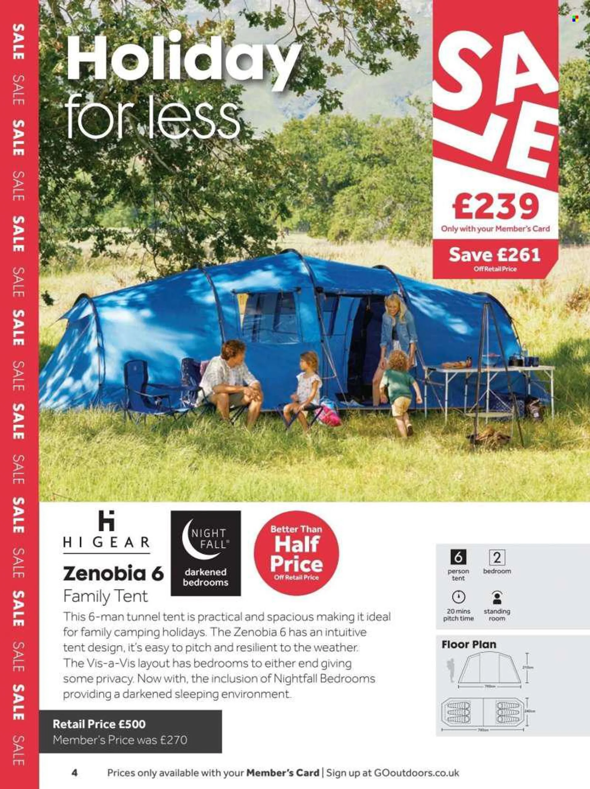 GO Outdoors offer  - 19.7.2022 - 22.8.2022 - Sales products - tent. Page 4.