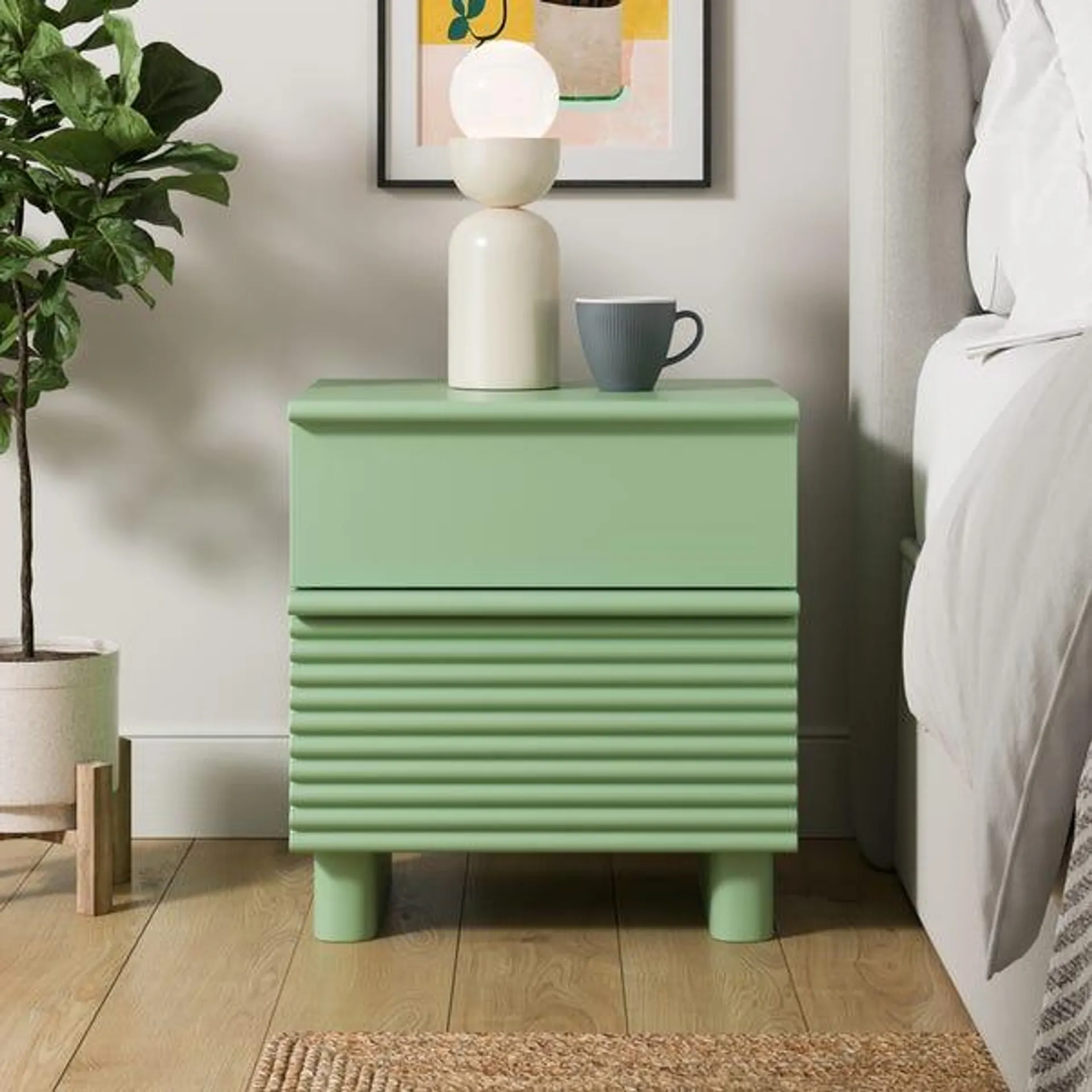 Melvin 2 Drawer Bedside Table