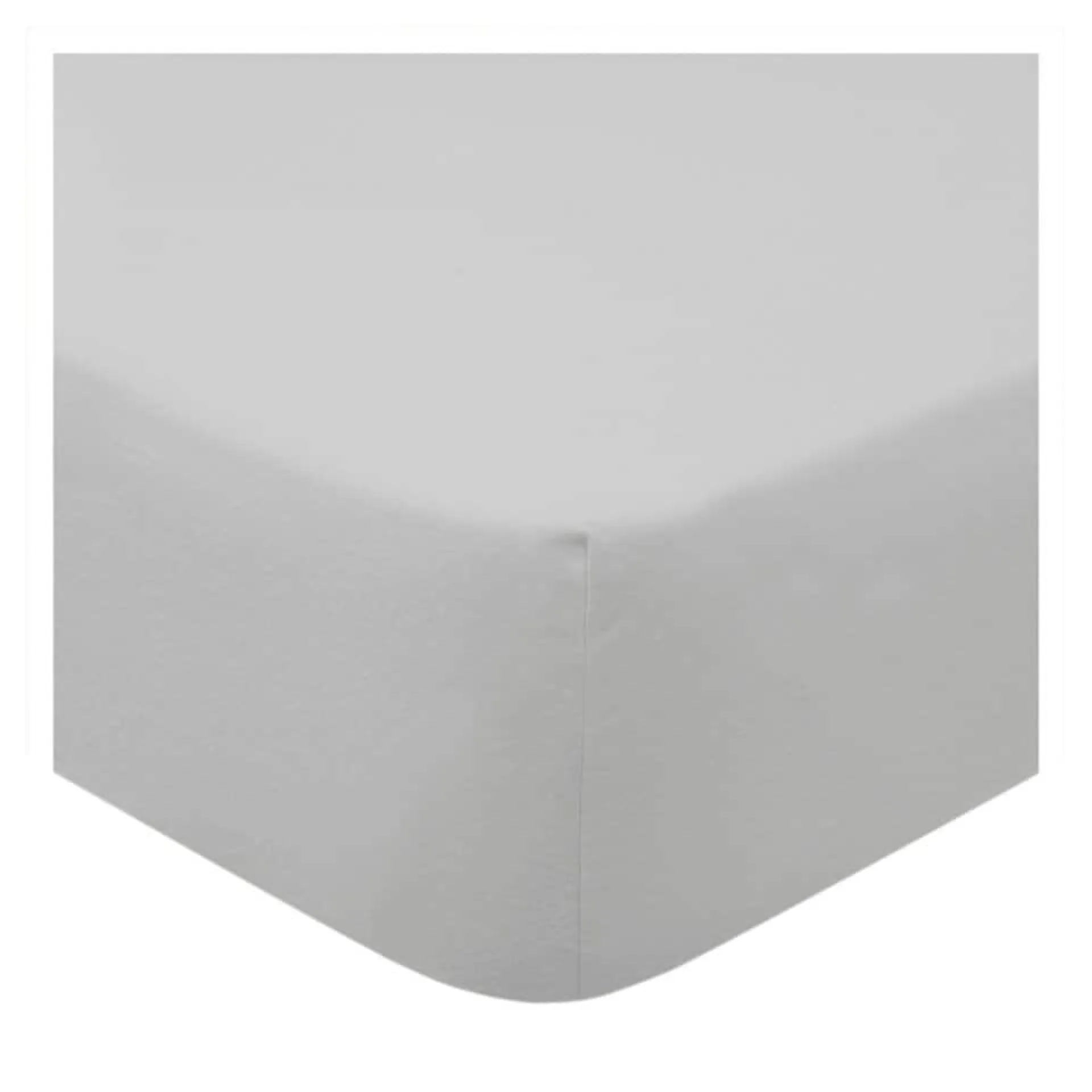 Tesco Brushed Fitted Sheet Silver King Size