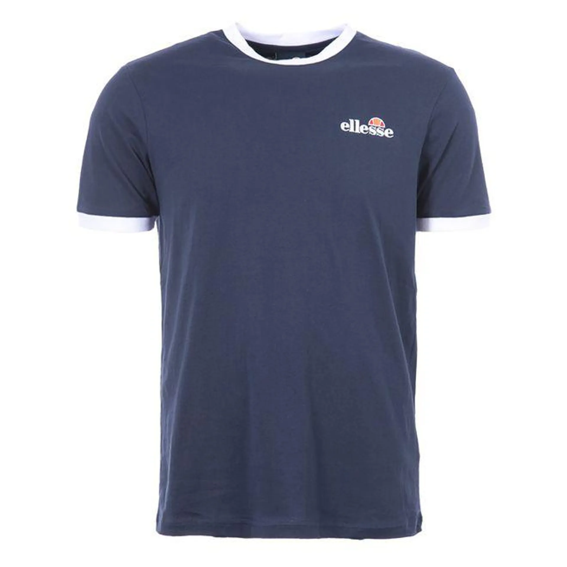 Ellesse Mens Meduno Logo Ringer T-Shirts in Navy