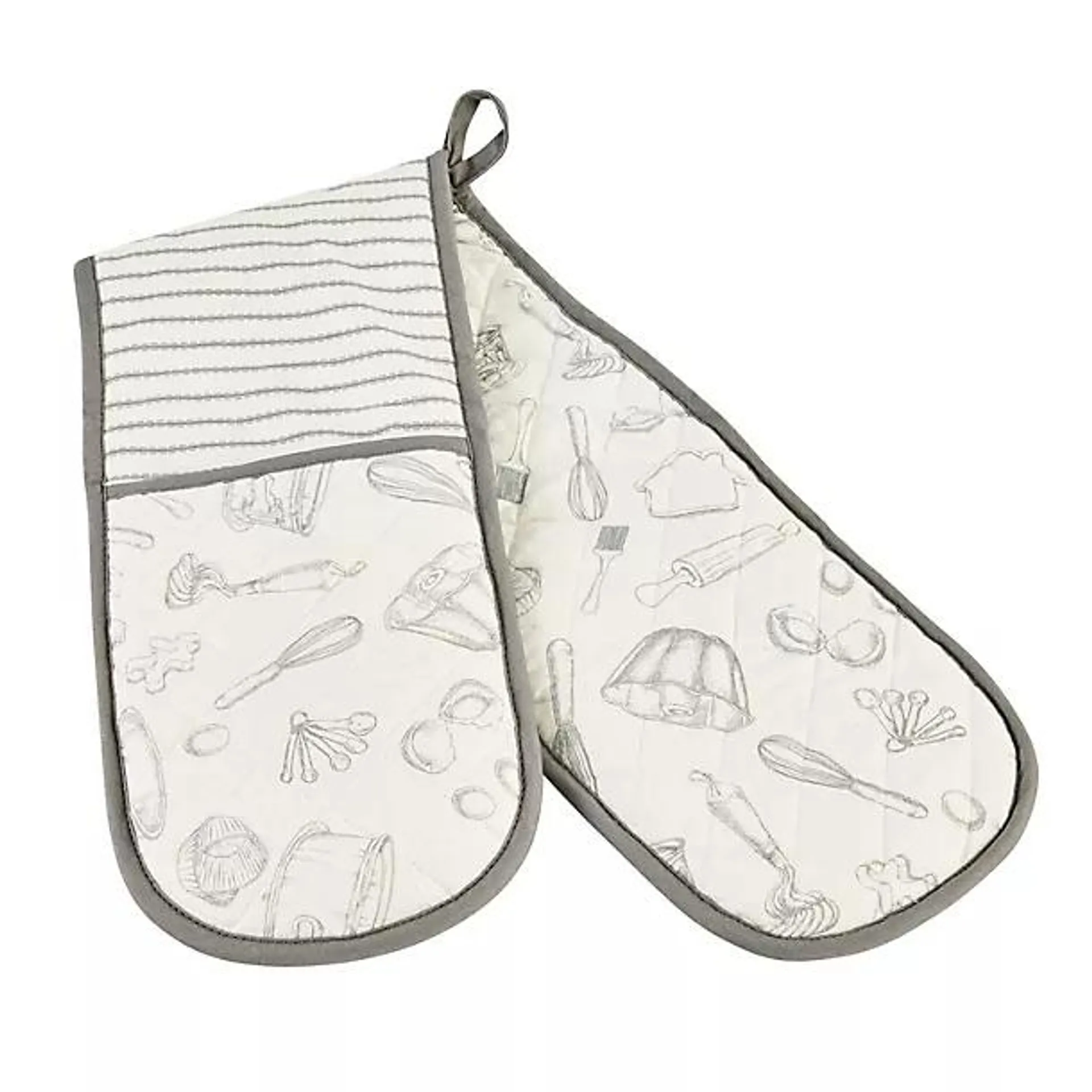 Lakeland Striped And Baking Print Double Oven Glove