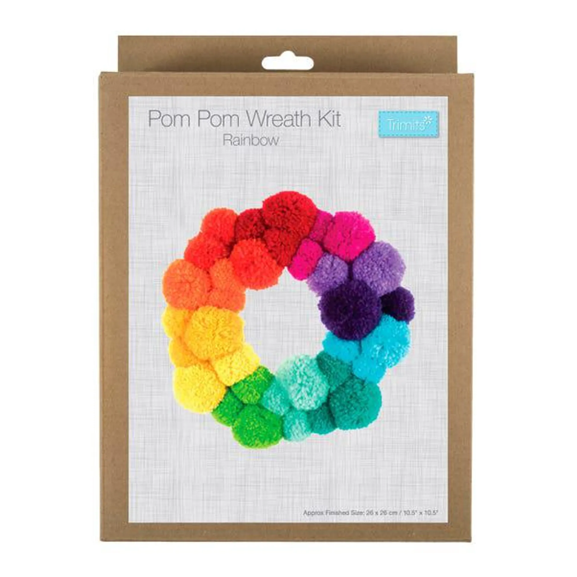 Rainbow Pom Pom Wreath Craft Kit