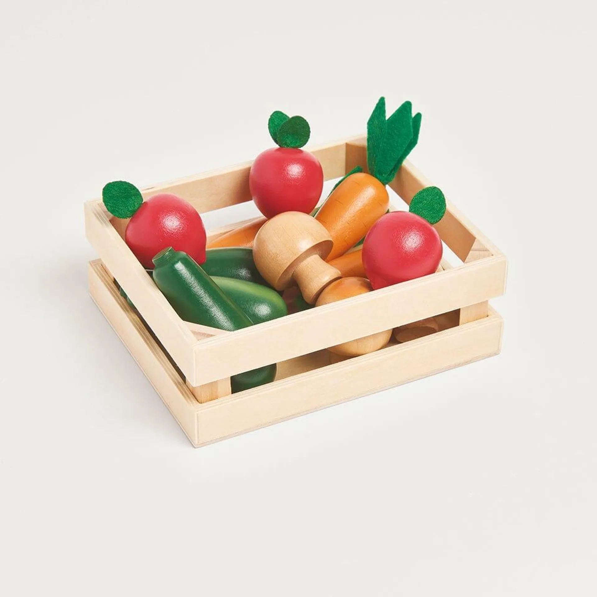 Five-A-Day Wooden Veg Box