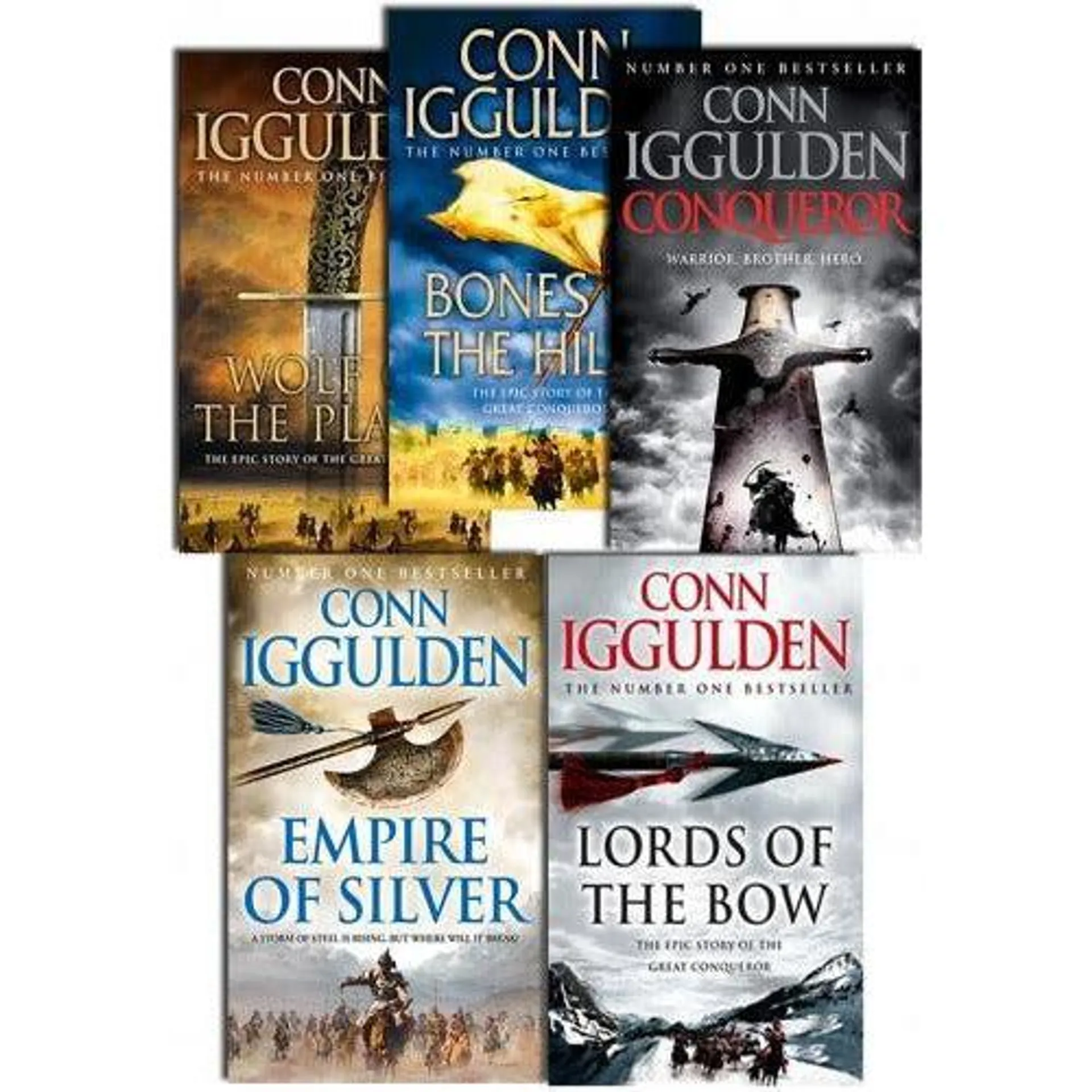 Conqueror Series Collection 5 Books Set By Conn Iggulden Wolf Of The Plains Lords Of The Bow Bone..