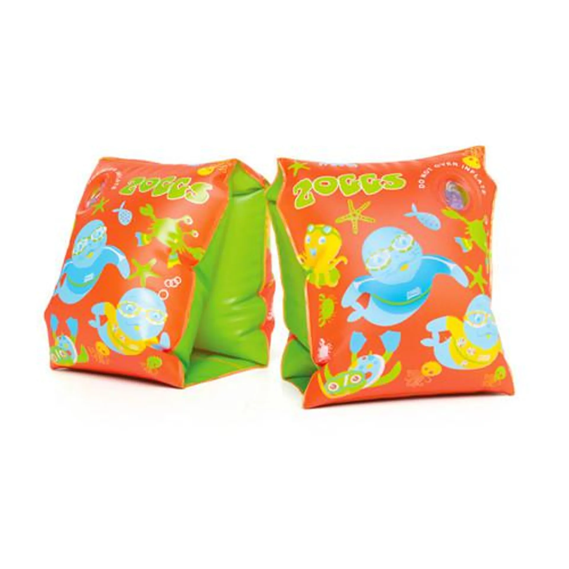 Zoggs Zoggy Armbands - Orange/Green - 1-6 Years