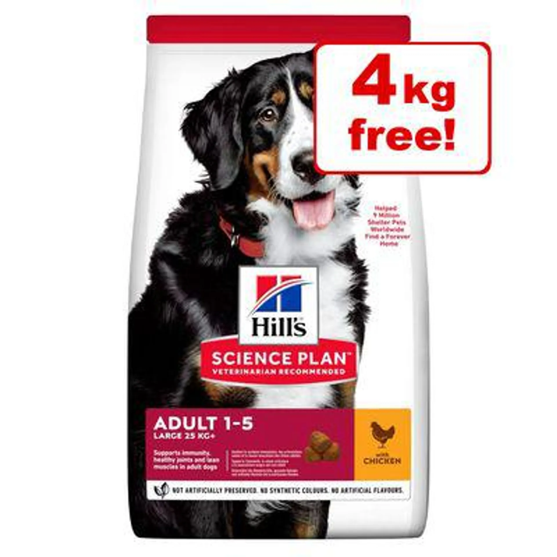 18kg Hill's Science Plan Adult/Puppy Dry Dog Food - 14kg + 4kg Free! *