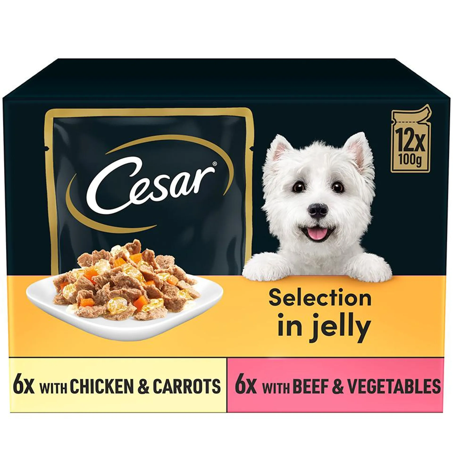 Cesar Wet Dog Food Mixed Selection In Jelly 12x100g