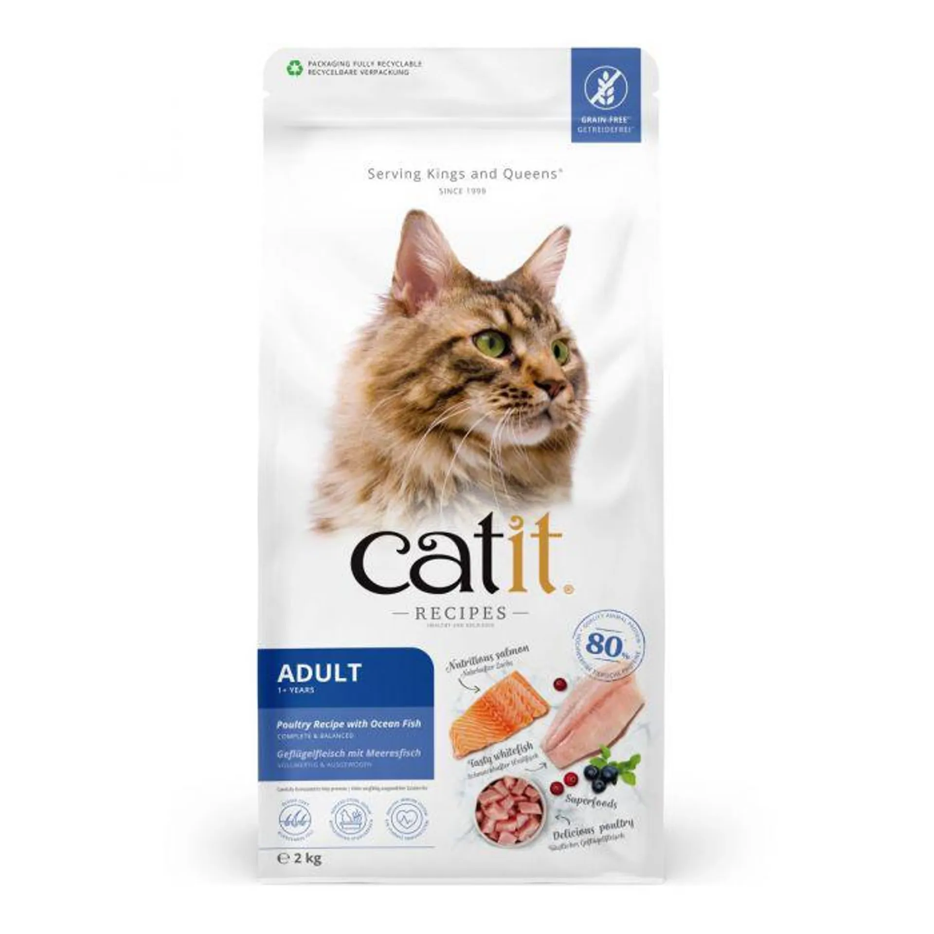 Catit Recipes Adult Poultry Recipe with Ocean Fish, 2kg