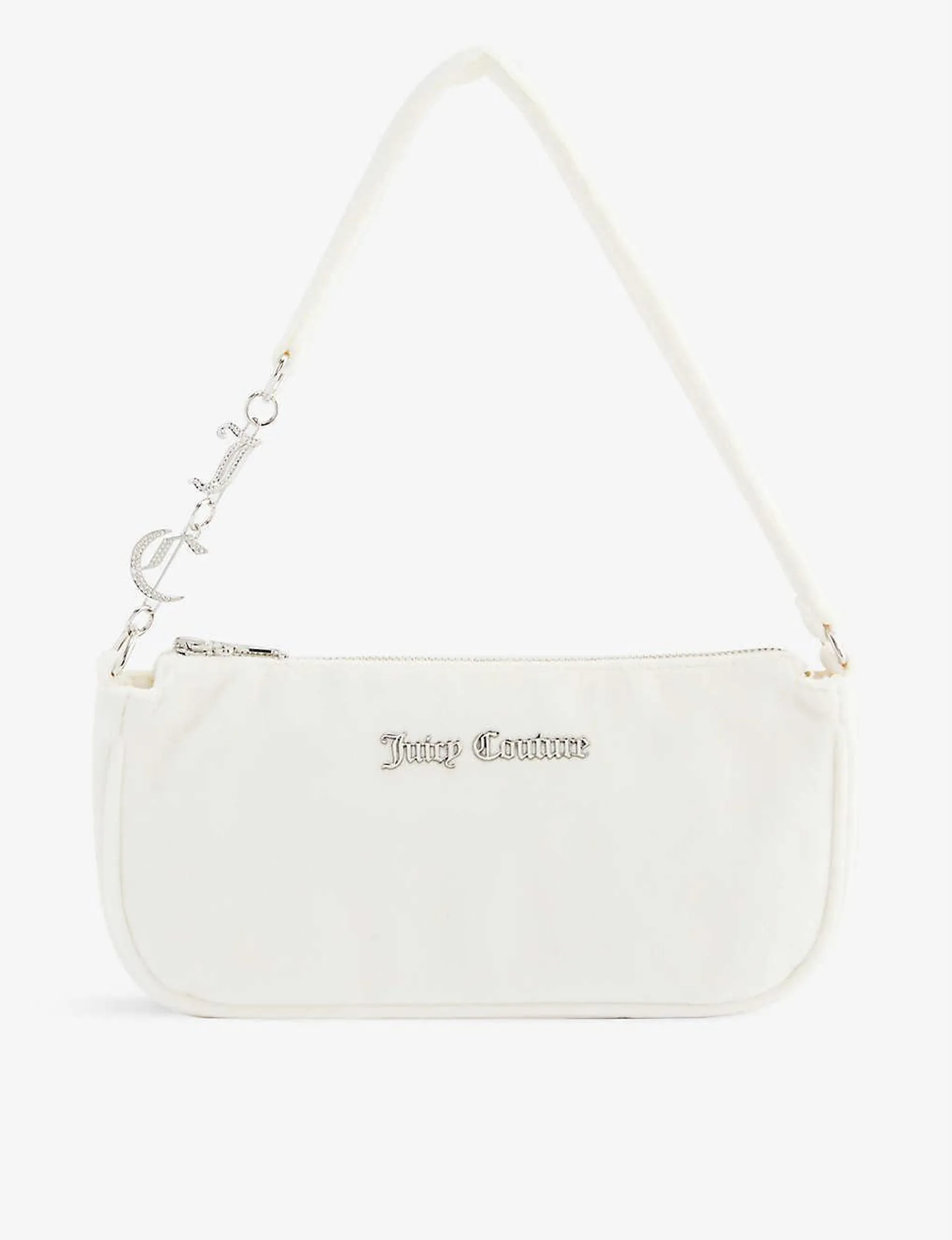 JUICY COUTURE Rhinestone-embellished velour shoulder bag