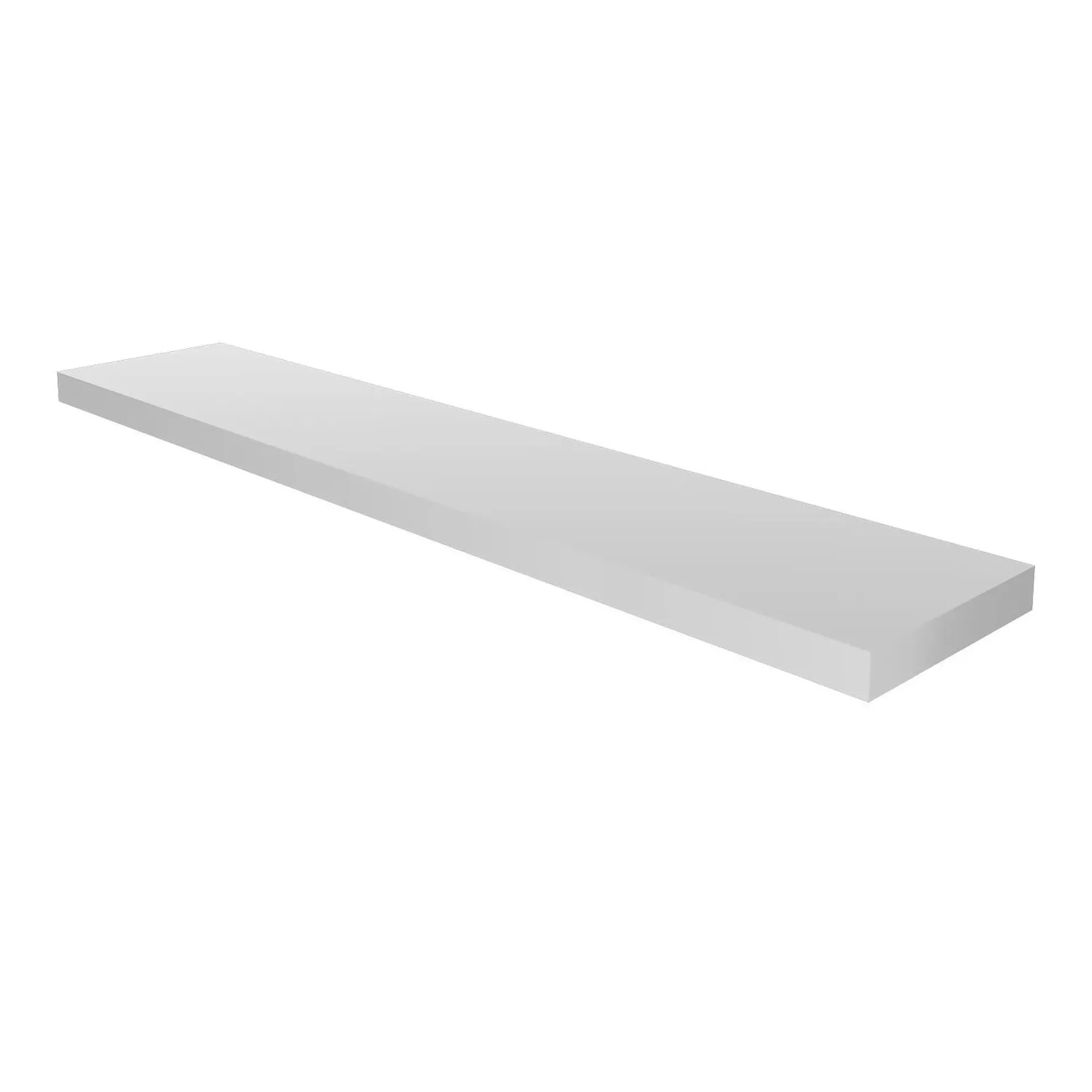 Floating Shelf - White Gloss - 1200 x 240 x 38mm