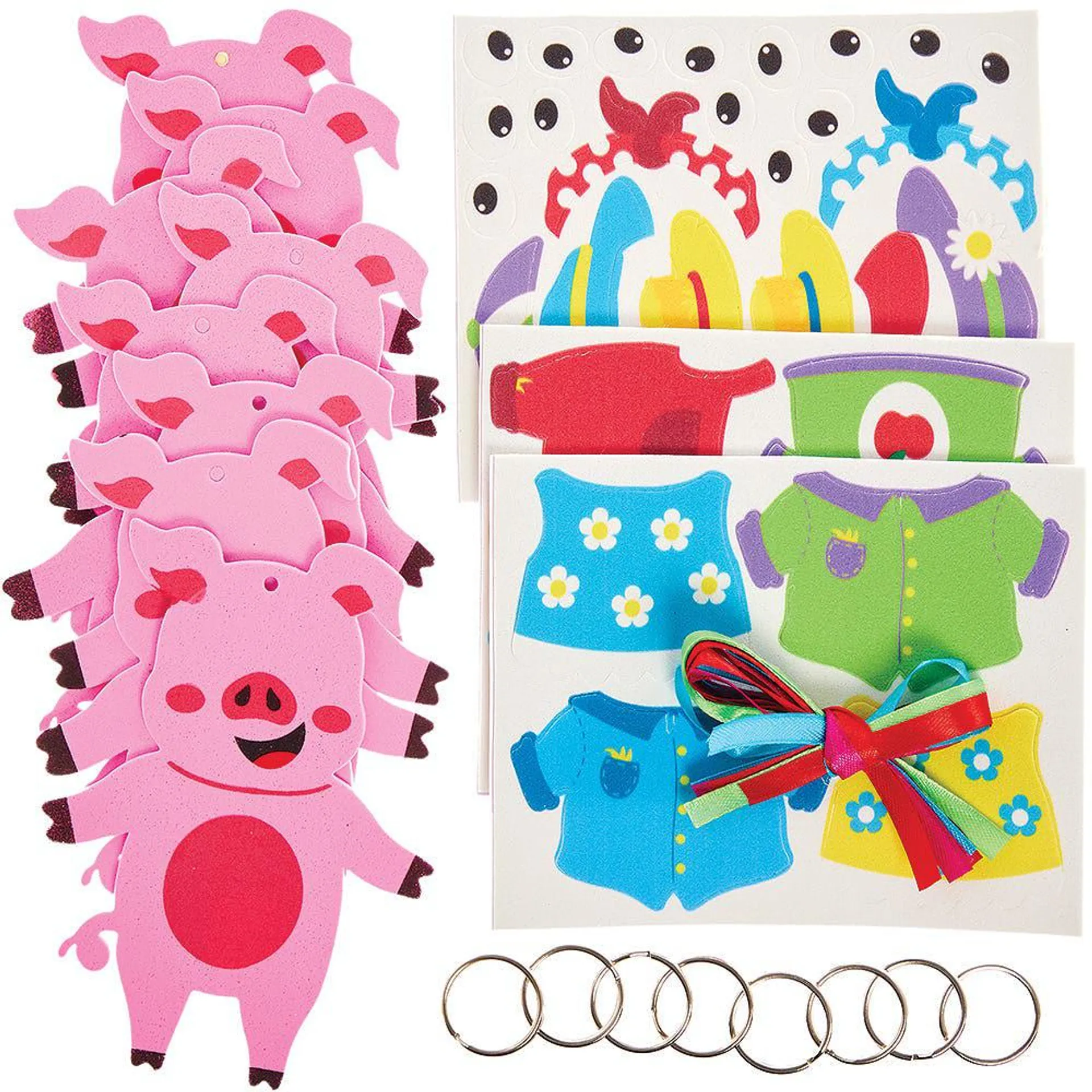 Pig Mix & Match Keyring Kits