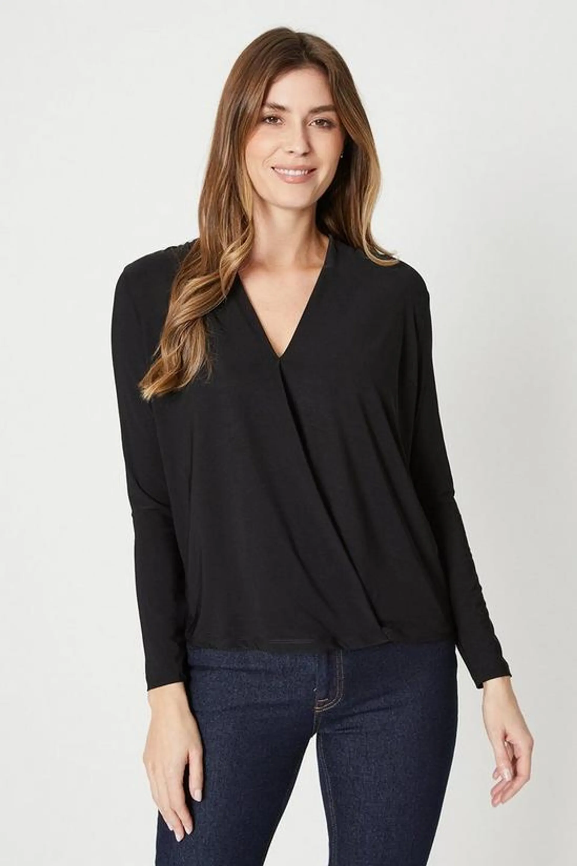 Jersey Wrap Top