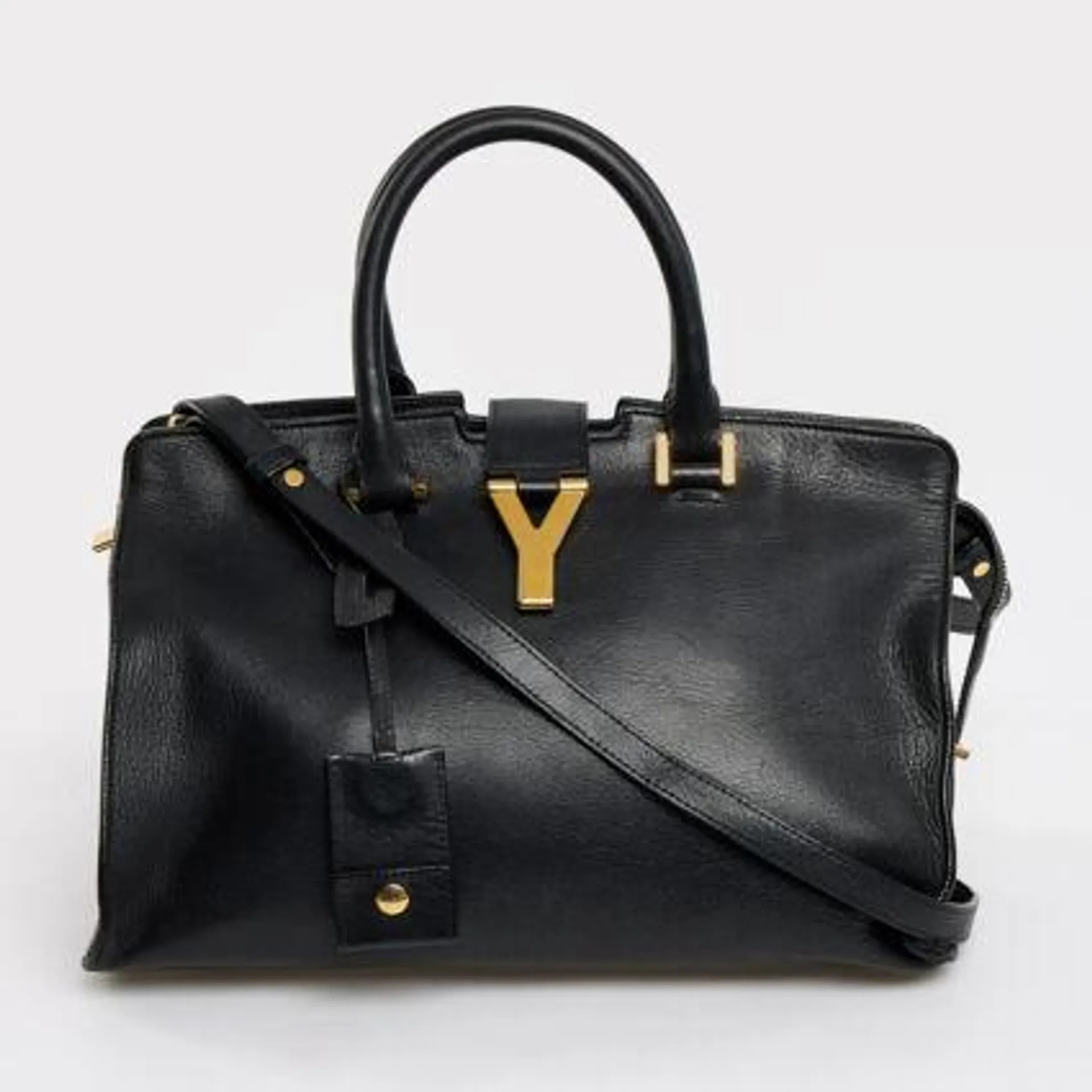 Black Pre-Loved Cabas Ligne Y Bag