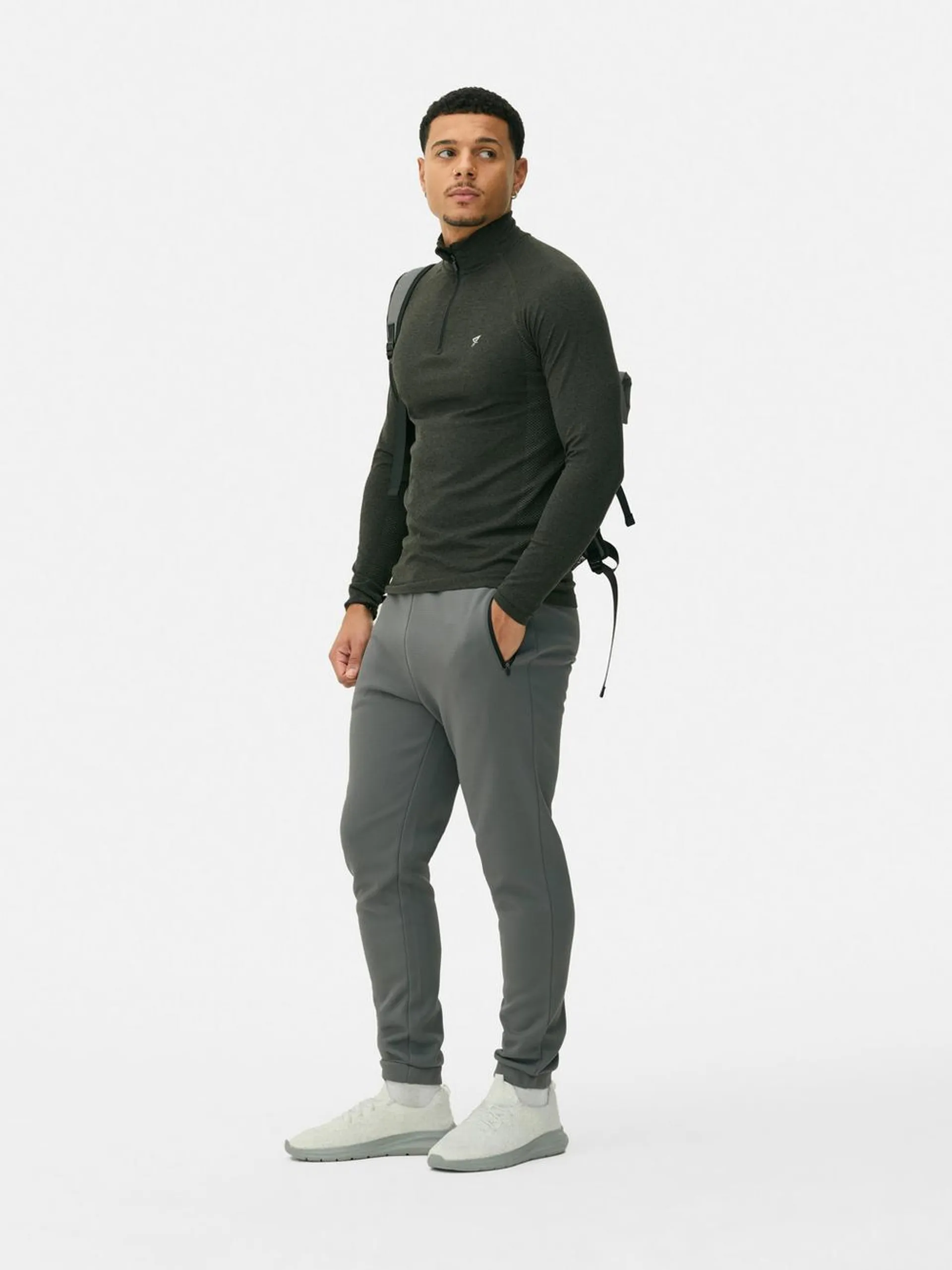 Quarter-Zip Long Sleeve Gym Top