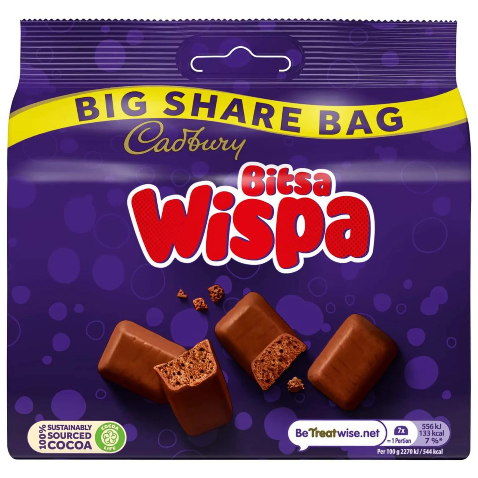 Cadbury Bitsa Wispa Share Bag 185g