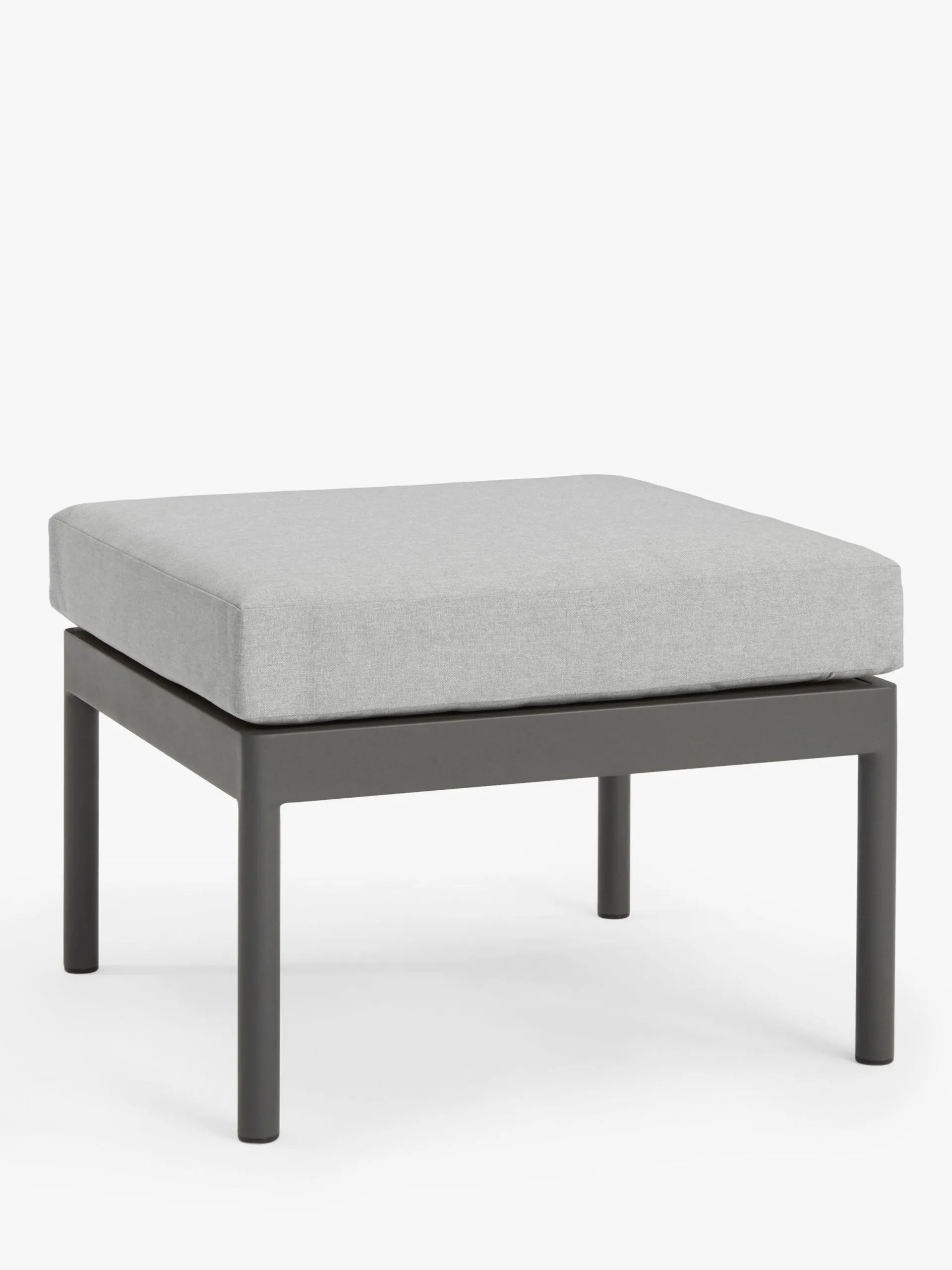 Chunky Weave Square Garden Coffee Table/Footstool, Grey