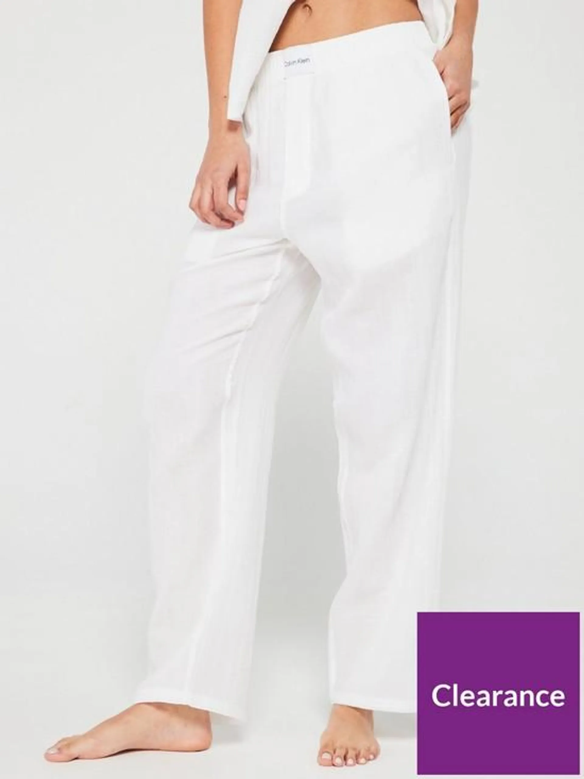 Cotton Pyjama Pants - White