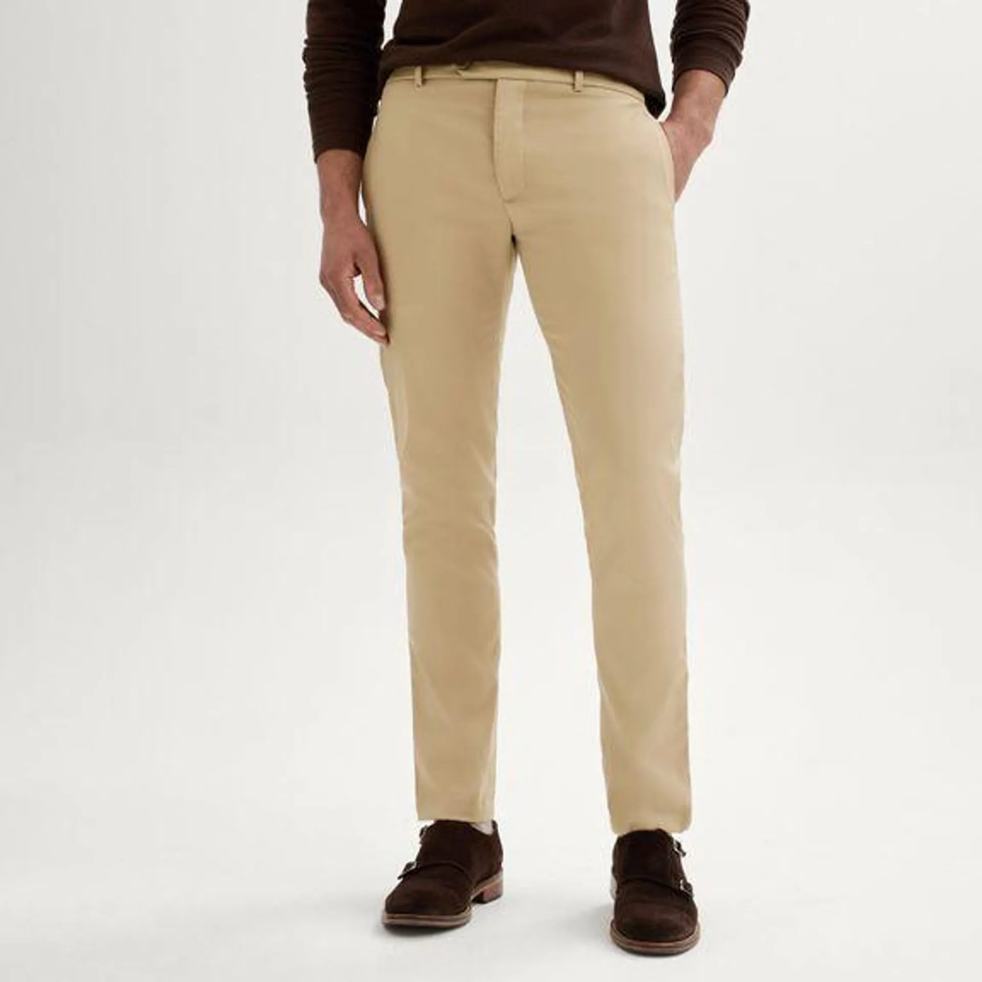 Khaki stretch chinos