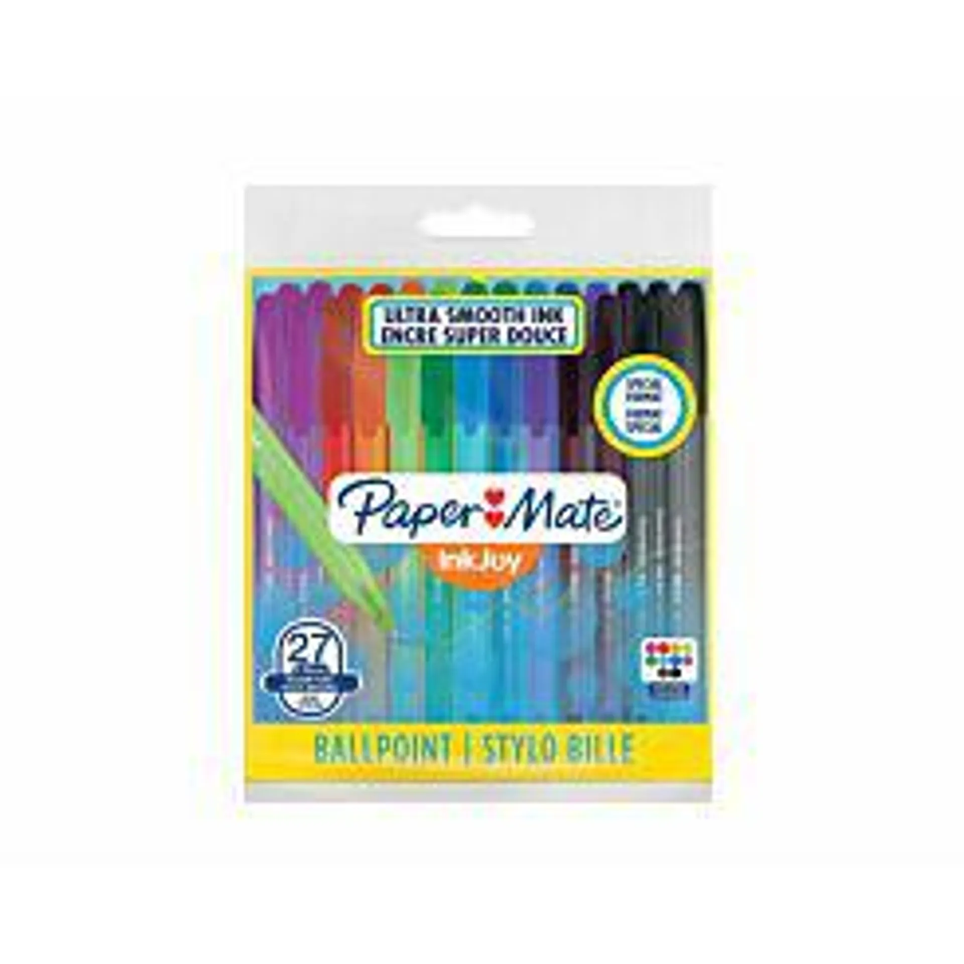 Paper Mate Inkjoy Fun Ballpoint Pens Pack of 27