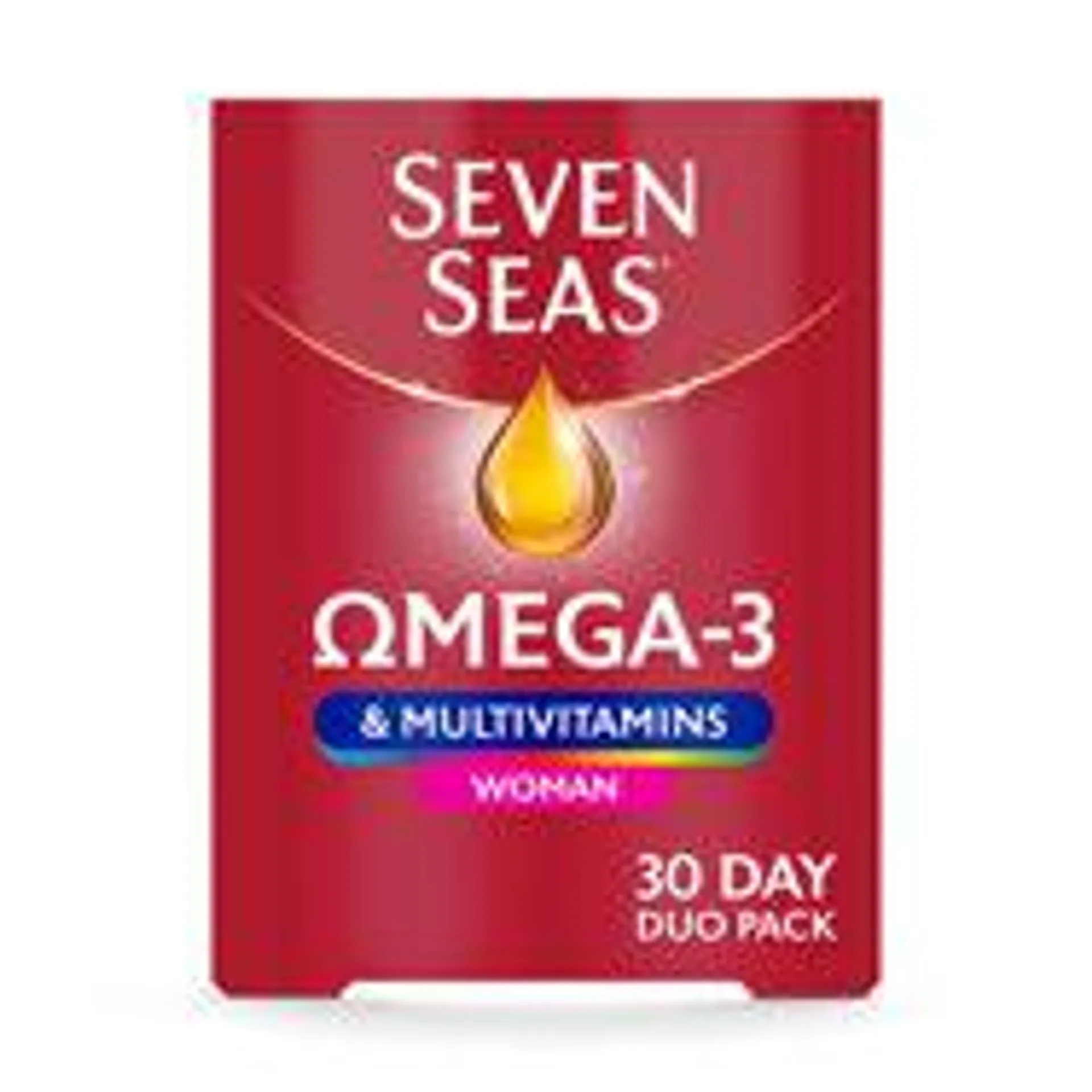 Seven Seas Omega-3 & Multivitamins Woman 30 Day 60 Capsules/Tablets Duo Pack