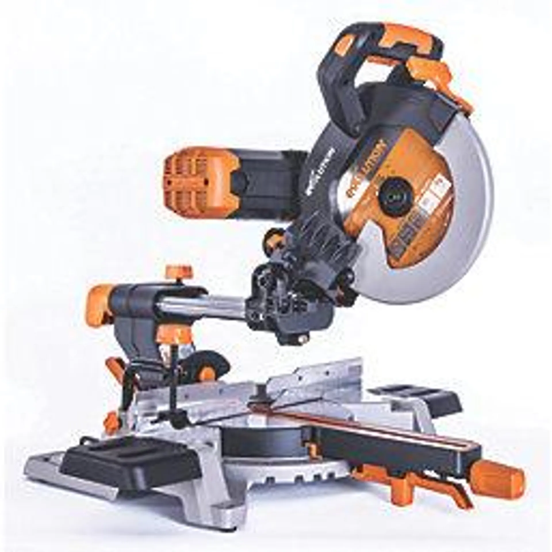 Evolution R255SMS-DB 255mm Electric Double-Bevel Sliding Multi-Material Mitre Saw 220-240V