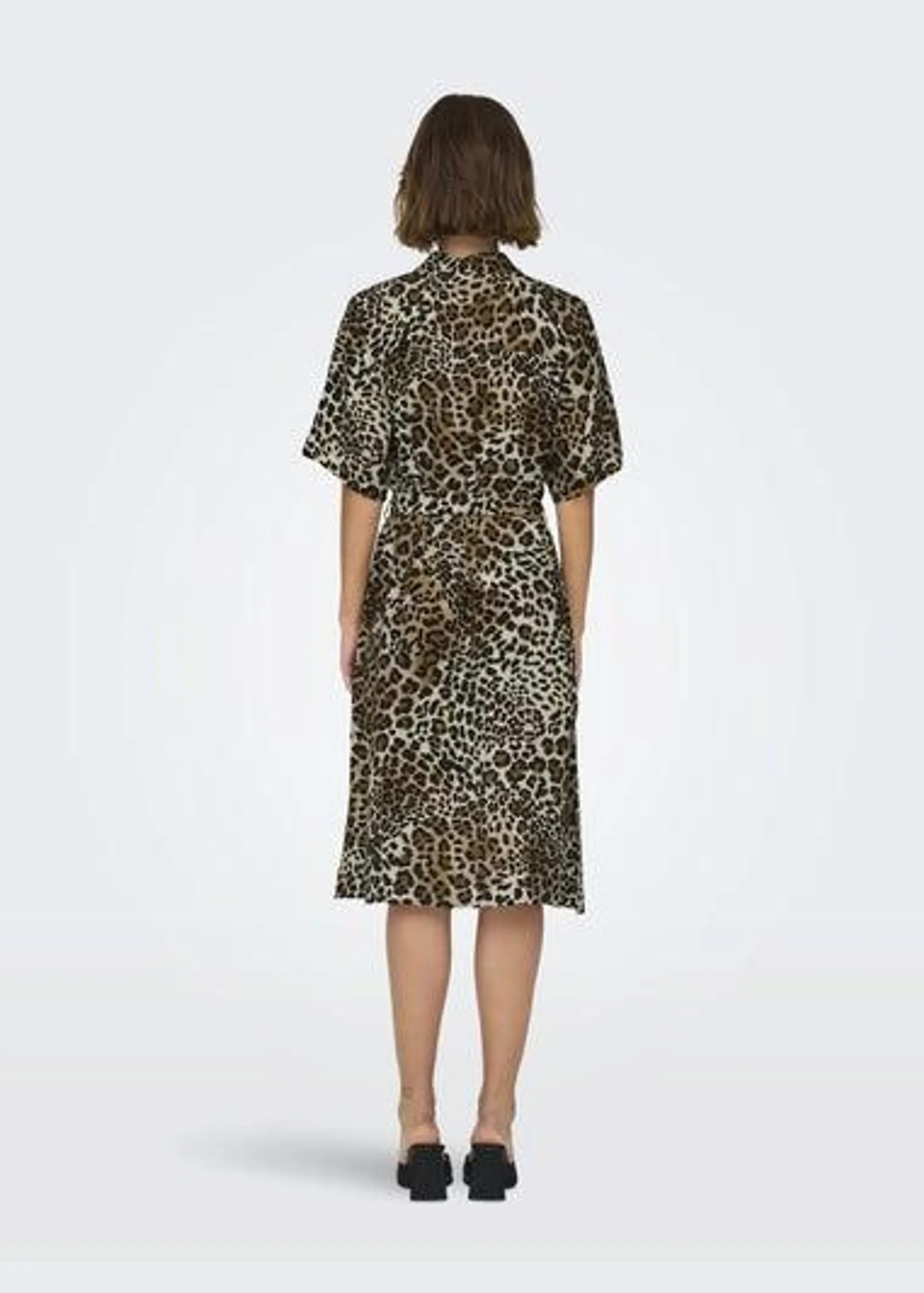 JDY Leopard Print Shirt Midi Dress