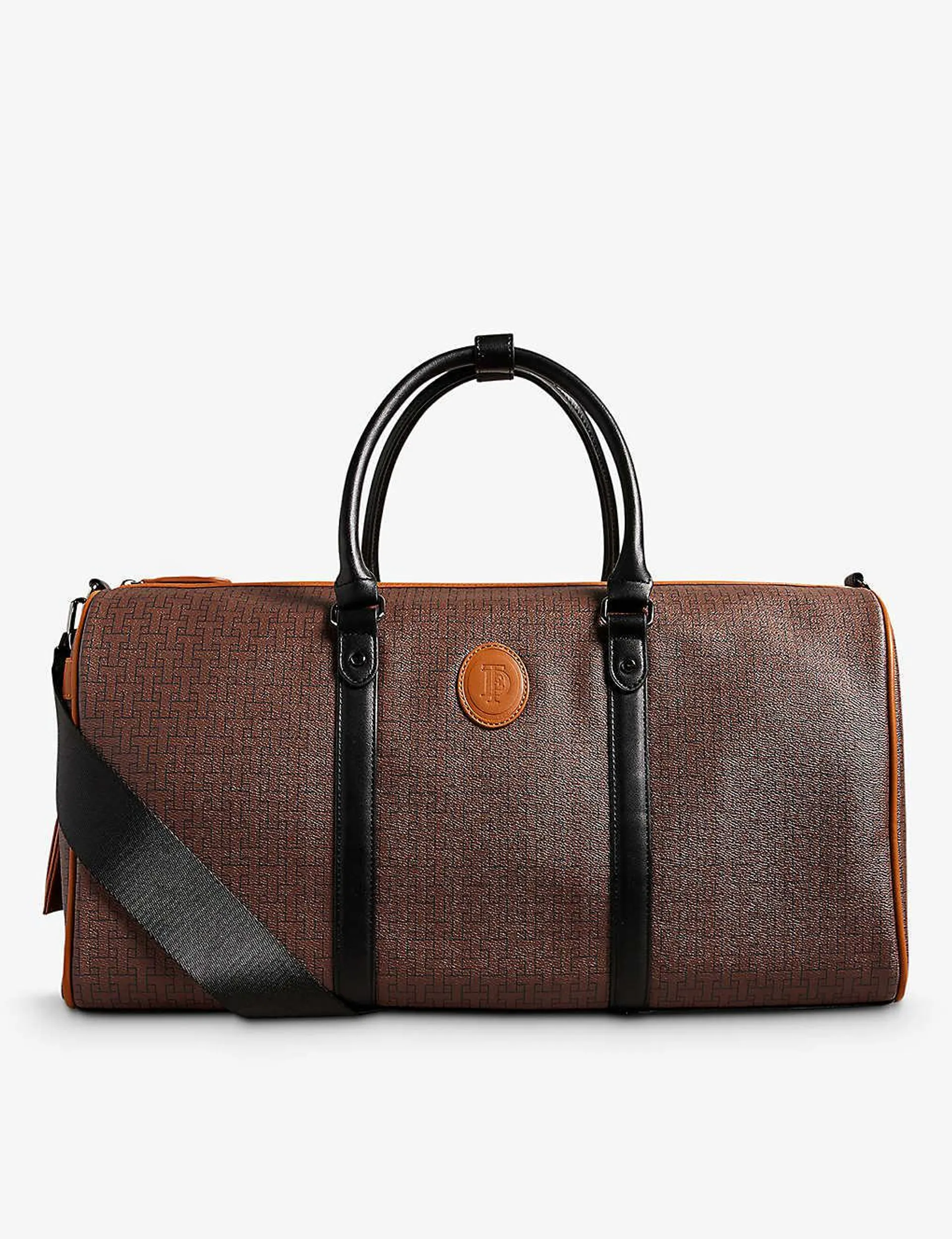 Traylen T monogram-print faux-leather holdall
