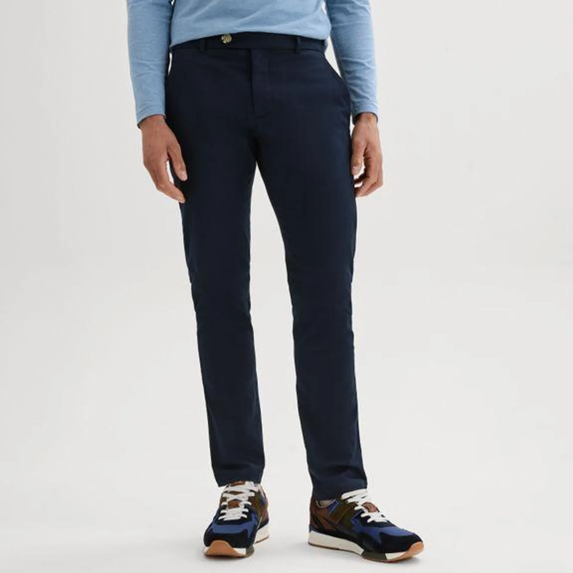 Navy stretch chinos