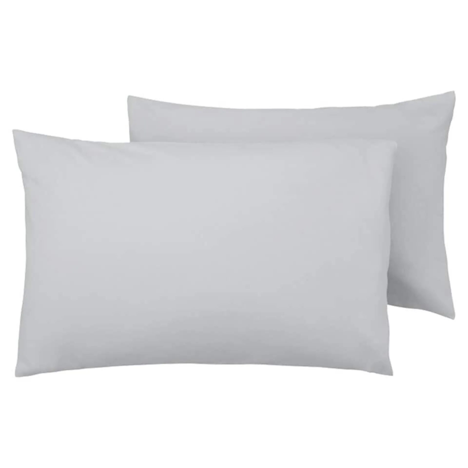 F&F Home Bedding Brushed Silver Housewife Pillow Case Pair