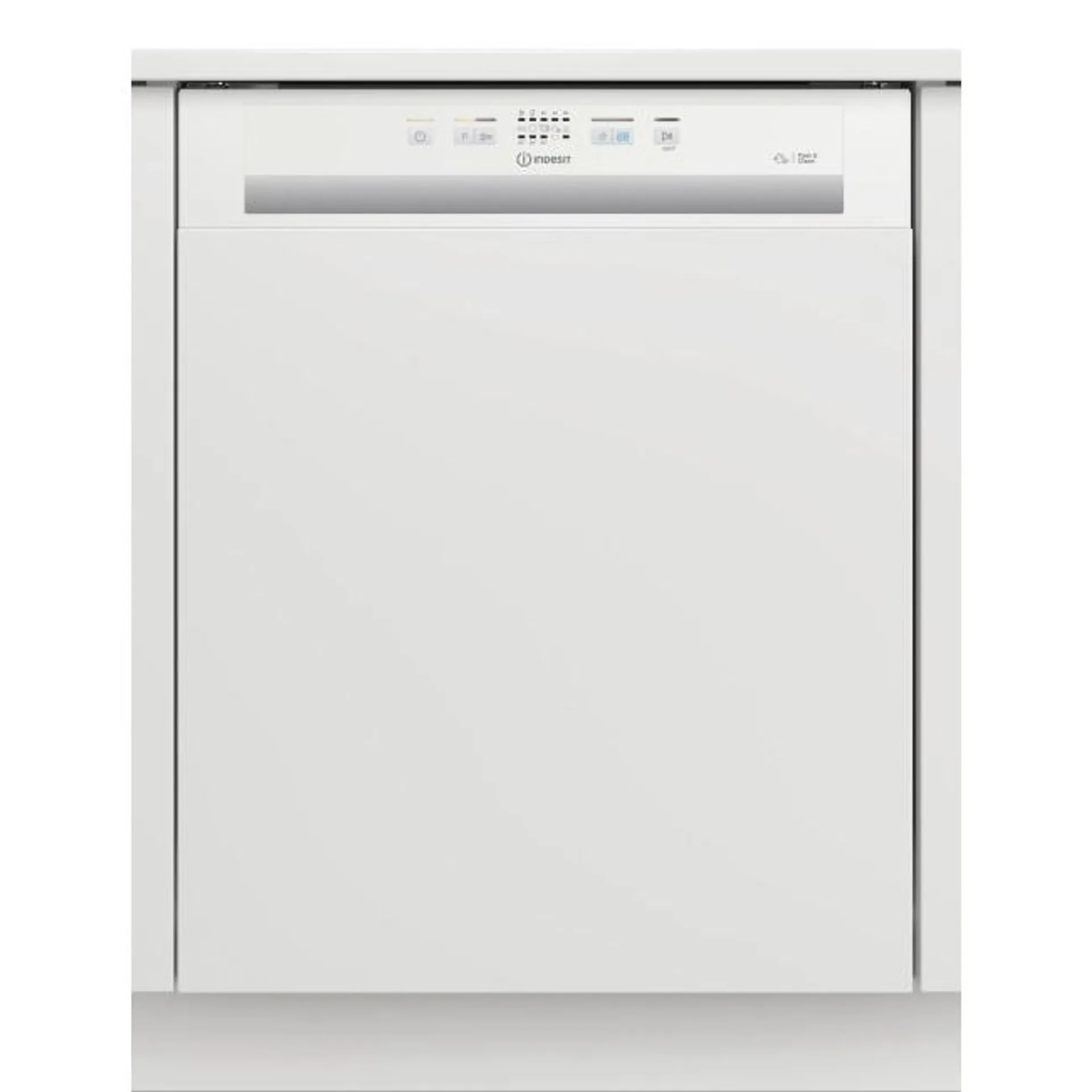 Indesit Fast&Clean 14 Place Settings Semi Integrated Dishwasher - White