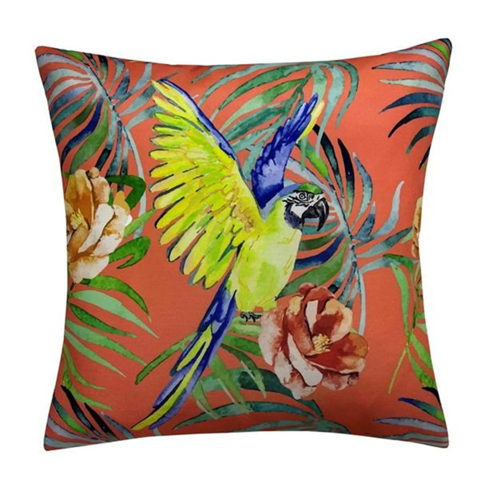 Tropical Parrot 45 x 45cm Outdoor Cushion