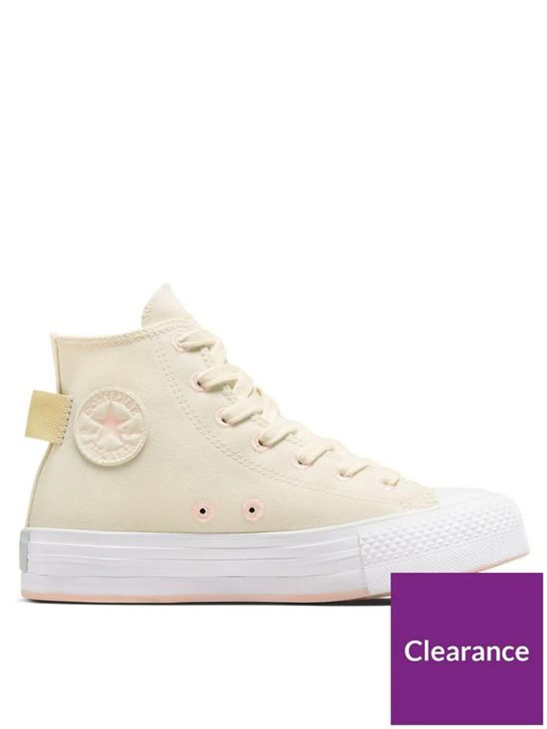 Older Girls Chuck Taylor All Star Eva Lift Trainers - Cream