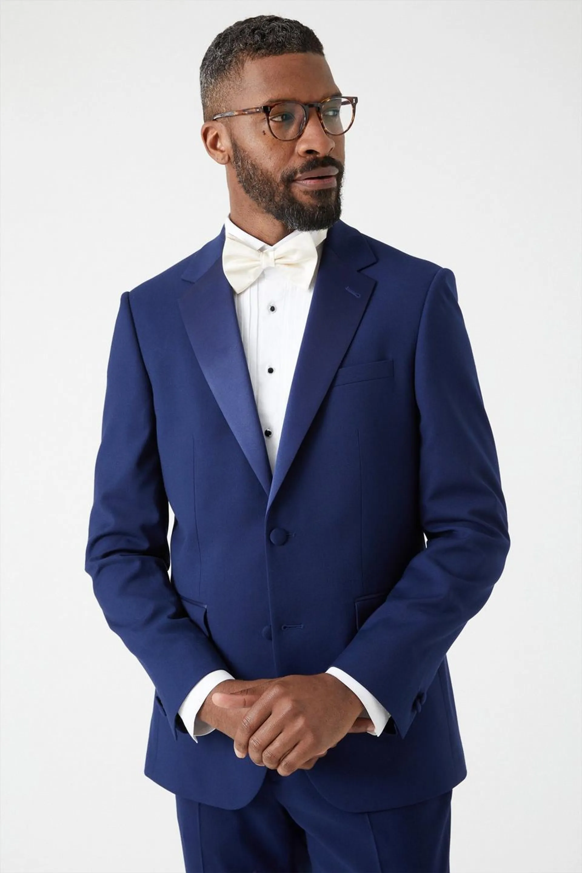 Slim Fit Navy Tuxedo Suit Jacket